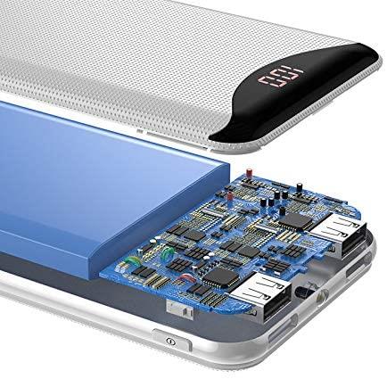 Baseus Gentleman 10.000 mAh LCD Display 2xUSB Powerbank-Beyaz