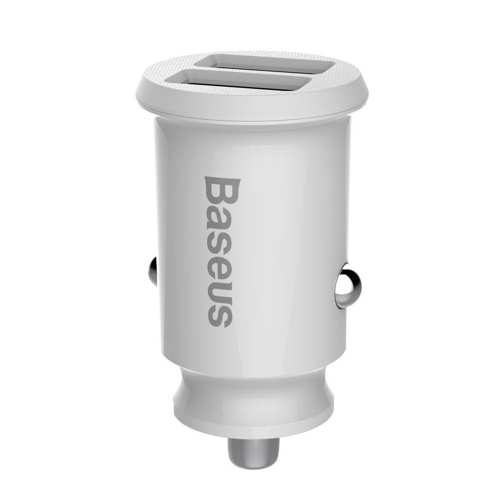 Baseus Grain 2xUSB 3.1A Araç Şarj Cihazı-Beyaz