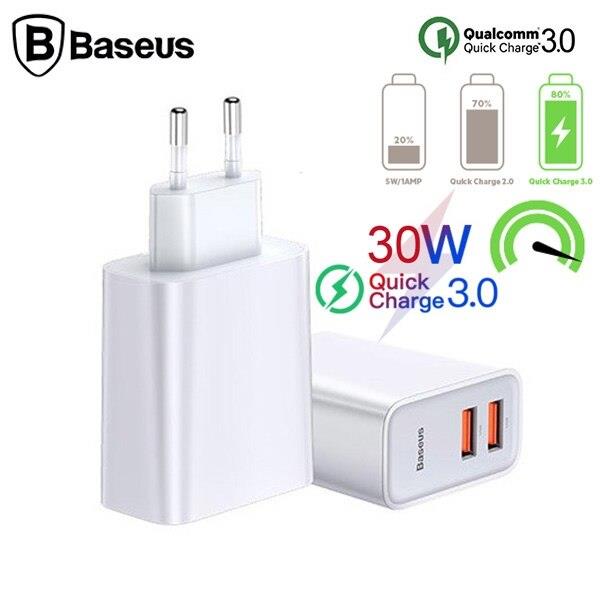 Baseus Speed Pps Pd Qc 4.0 Qc3.0 Hızlı Şarj Adaptörü 30W-Siyah