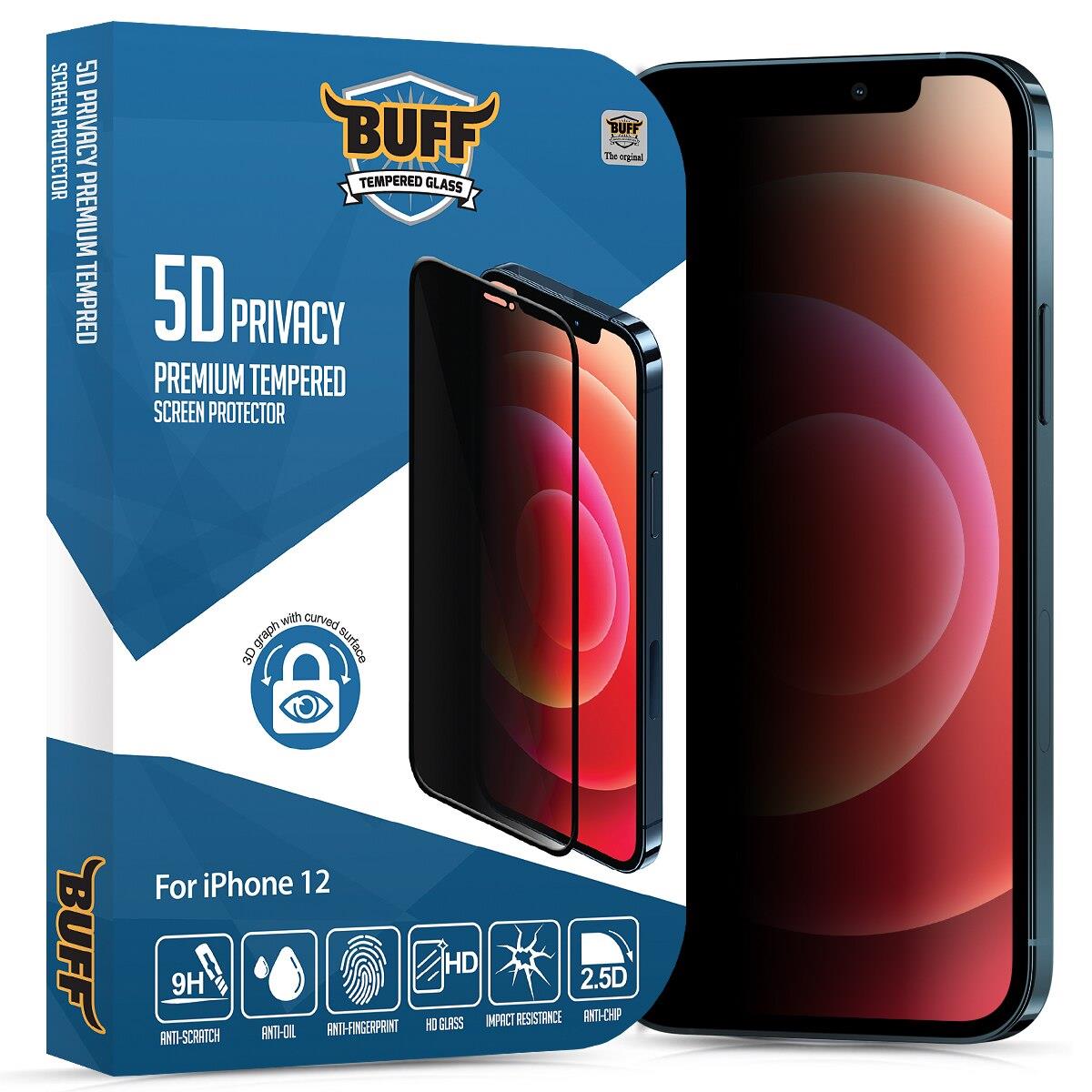 BUFF İPHONE 12  5D PRİVACY EKRAN KORUYUCU                             