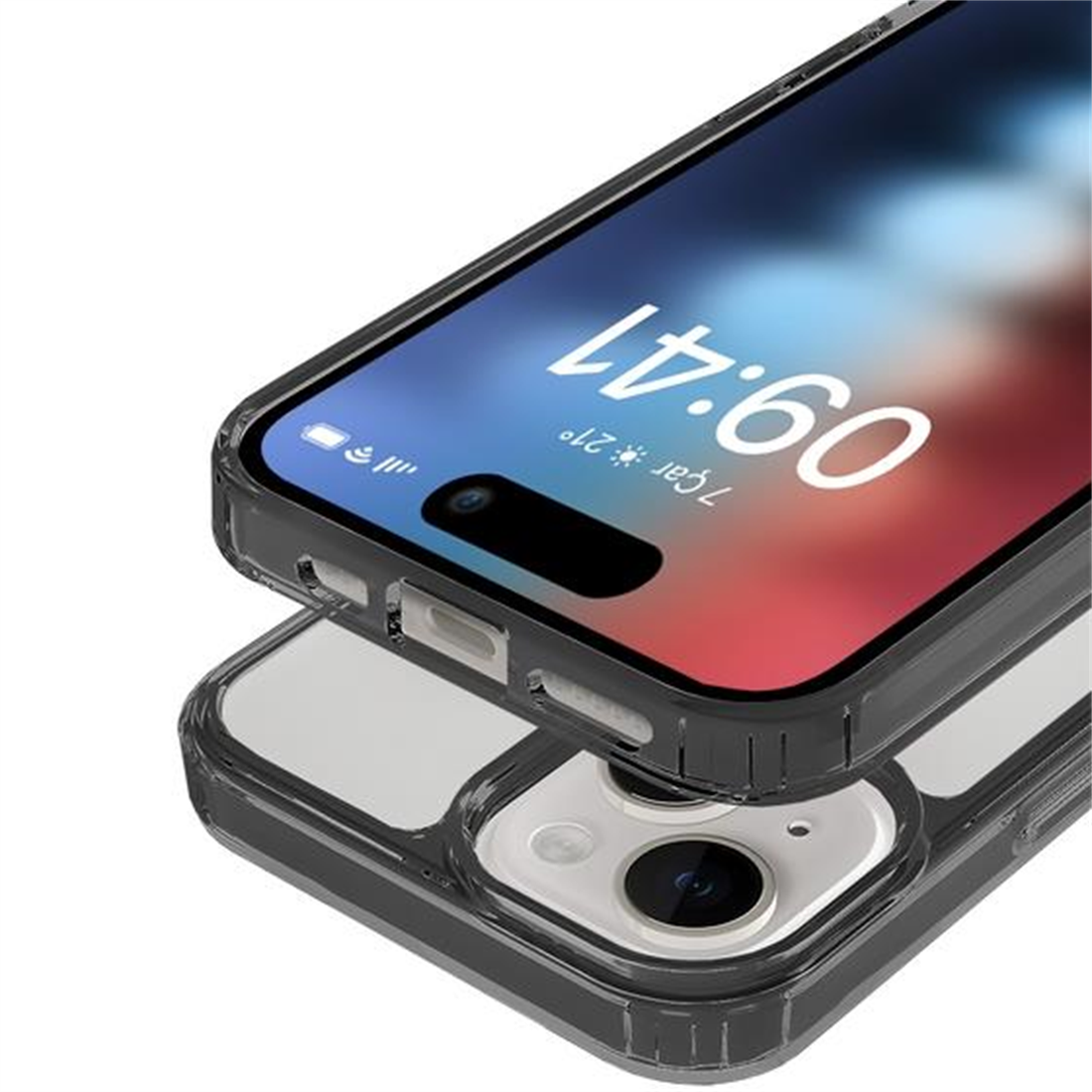 Buff iPhone 15 Air Hybrid Kılıf Smoke Black