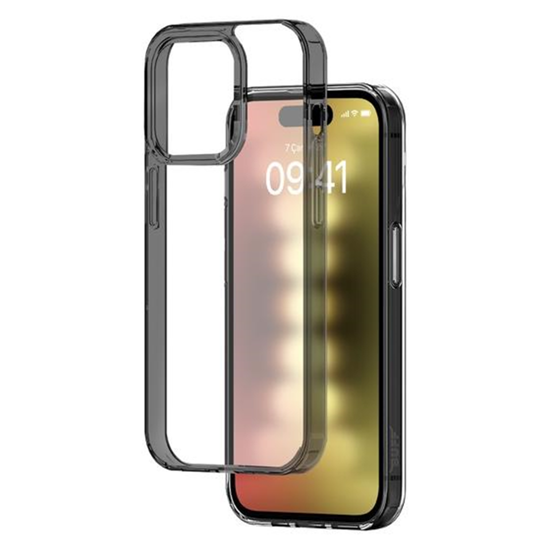 Buff iPhone 15 Pro Air Hybrid Kılıf Smoke Black