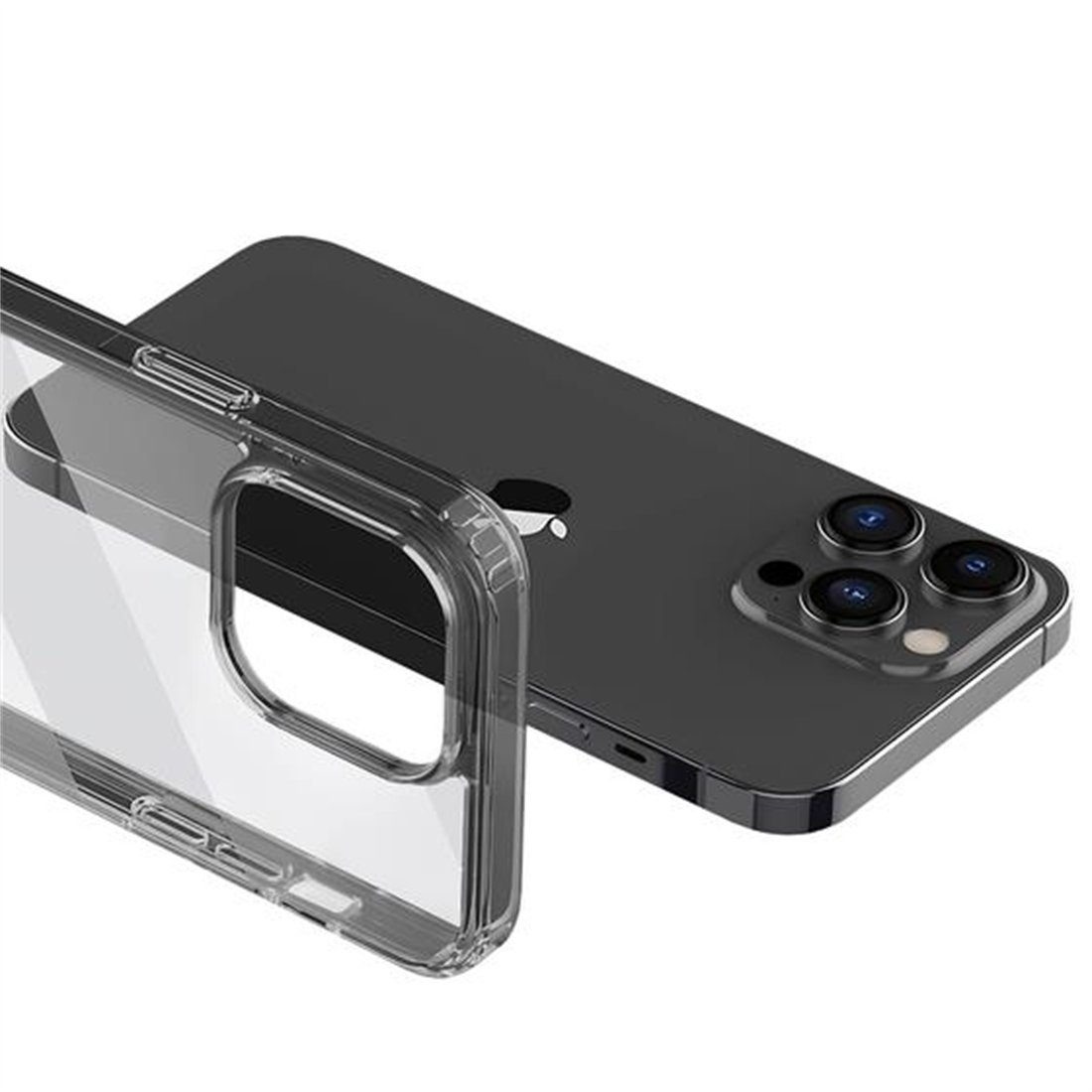 Buff iPhone 15 Pro Max Air Hybrid Kılıf Smoke Black