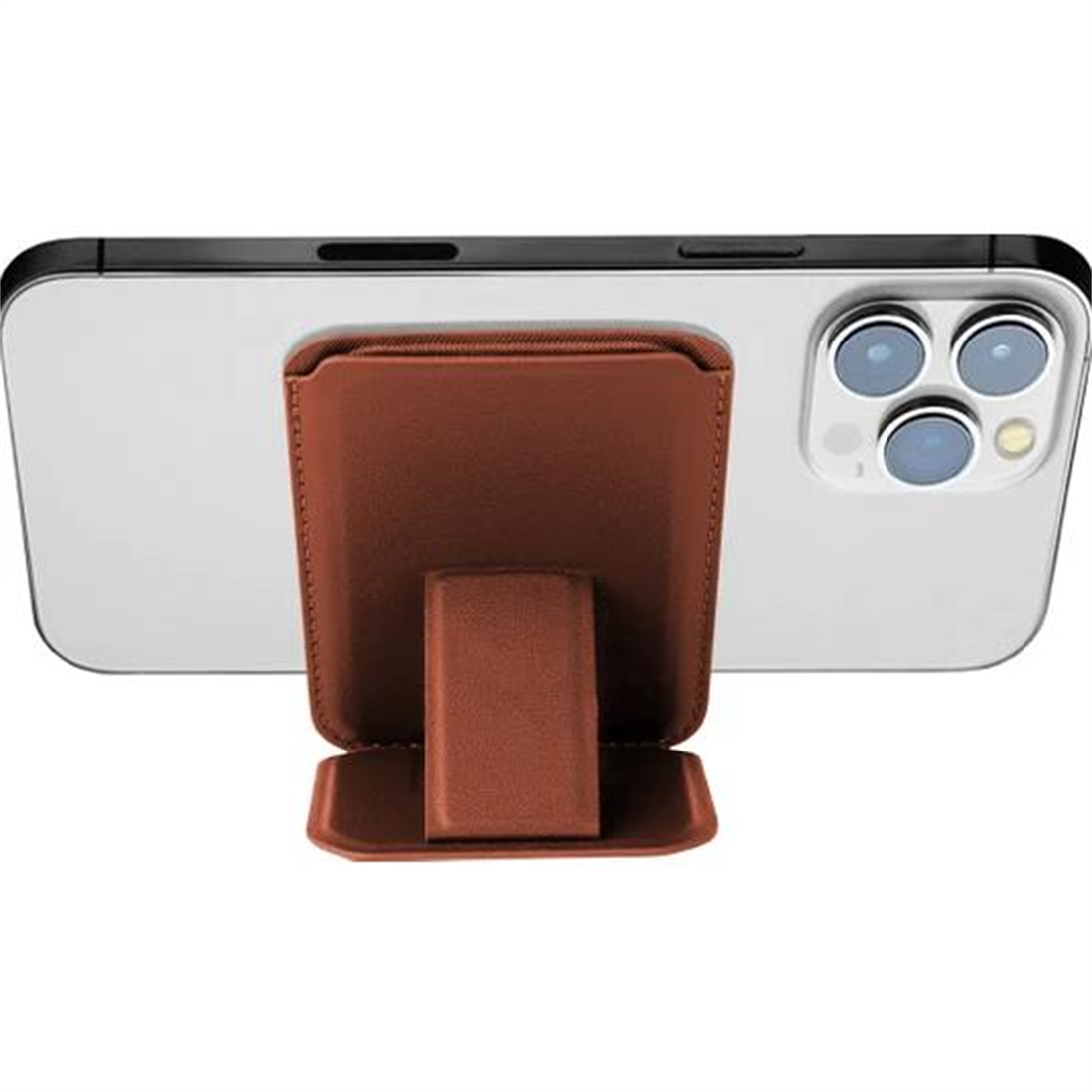 Buff iPhone WalletMag Stand Deri Cüzdan Umber