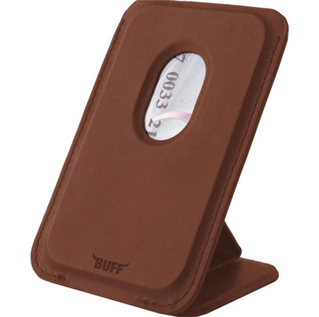 Buff iPhone WalletMag Stand Deri Cüzdan Umber