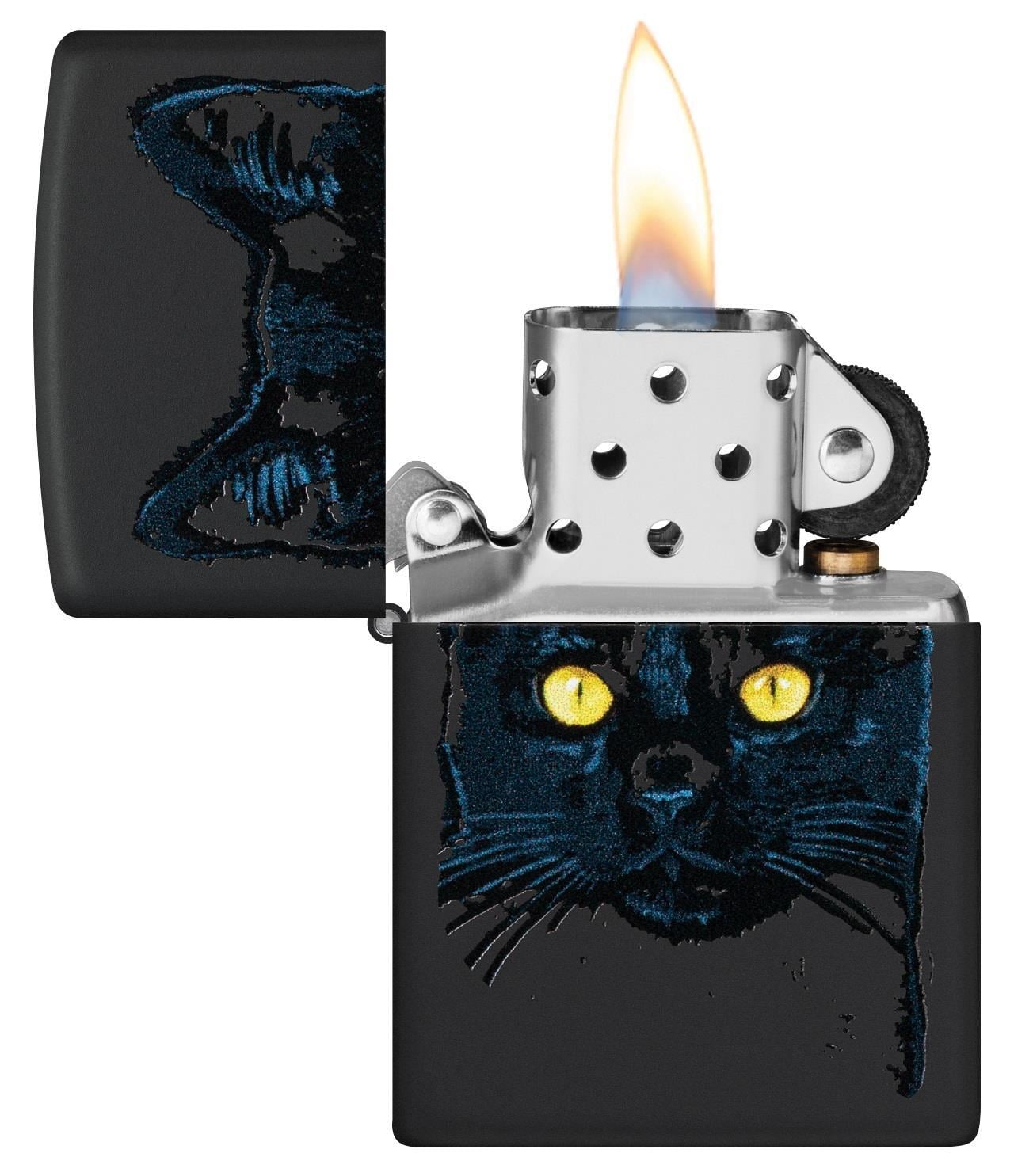 Zippo 218 2022Pff Black Cat Design ÇAKMAK 48491-100061 (3-2)