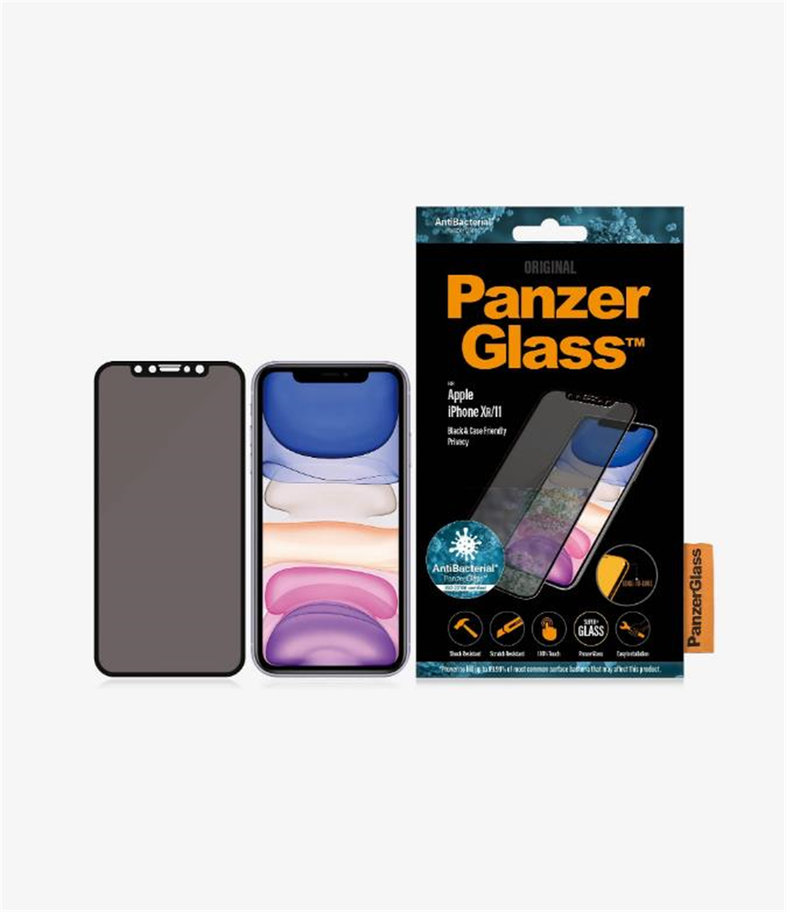 PANZERGLASS APPLE IPHONE XR/11 CASE FRIENDLY PRIVACY,BLACK 