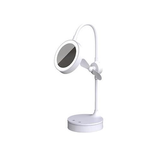 S-link SL-8740 Masa Üstü Ledli Fanlı - Aynalı Makyaj ve Okuma Lambası