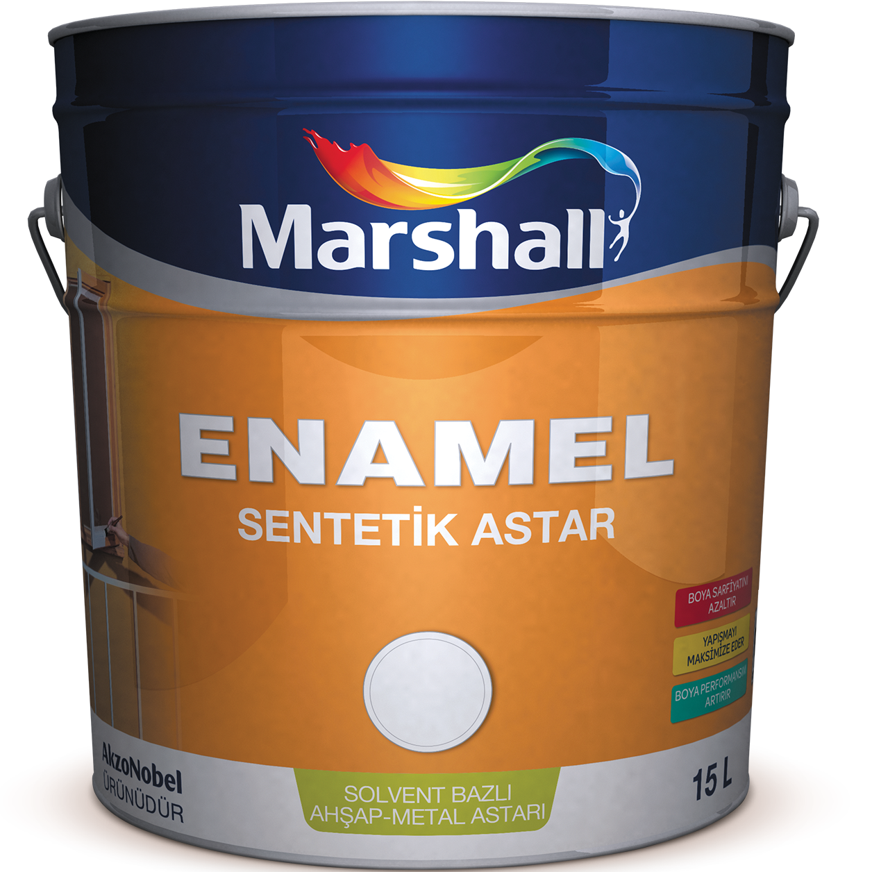 MARSHALL ENAMEL SENTETİK ASTAR 15 LT 20 KG KIRIK BEYAZ