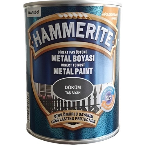 MARSHALL HAMMERİTE DÖKÜM TAŞ SİYAH PAS ÜSTÜ METAL BOYASI 0,75 LT