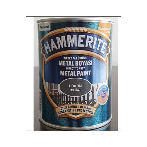 MARSHALL HAMMERİTE DÖKÜM TAŞ SİYAH PAS ÜSTÜ METAL BOYASI 0,75 LT
