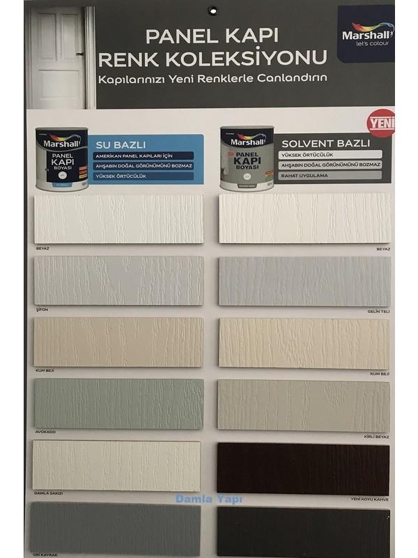 MARSHALL SOLVENT BAZLI PANEL KAPI BOYASI 0.75 LT 1 KG BEYAZ