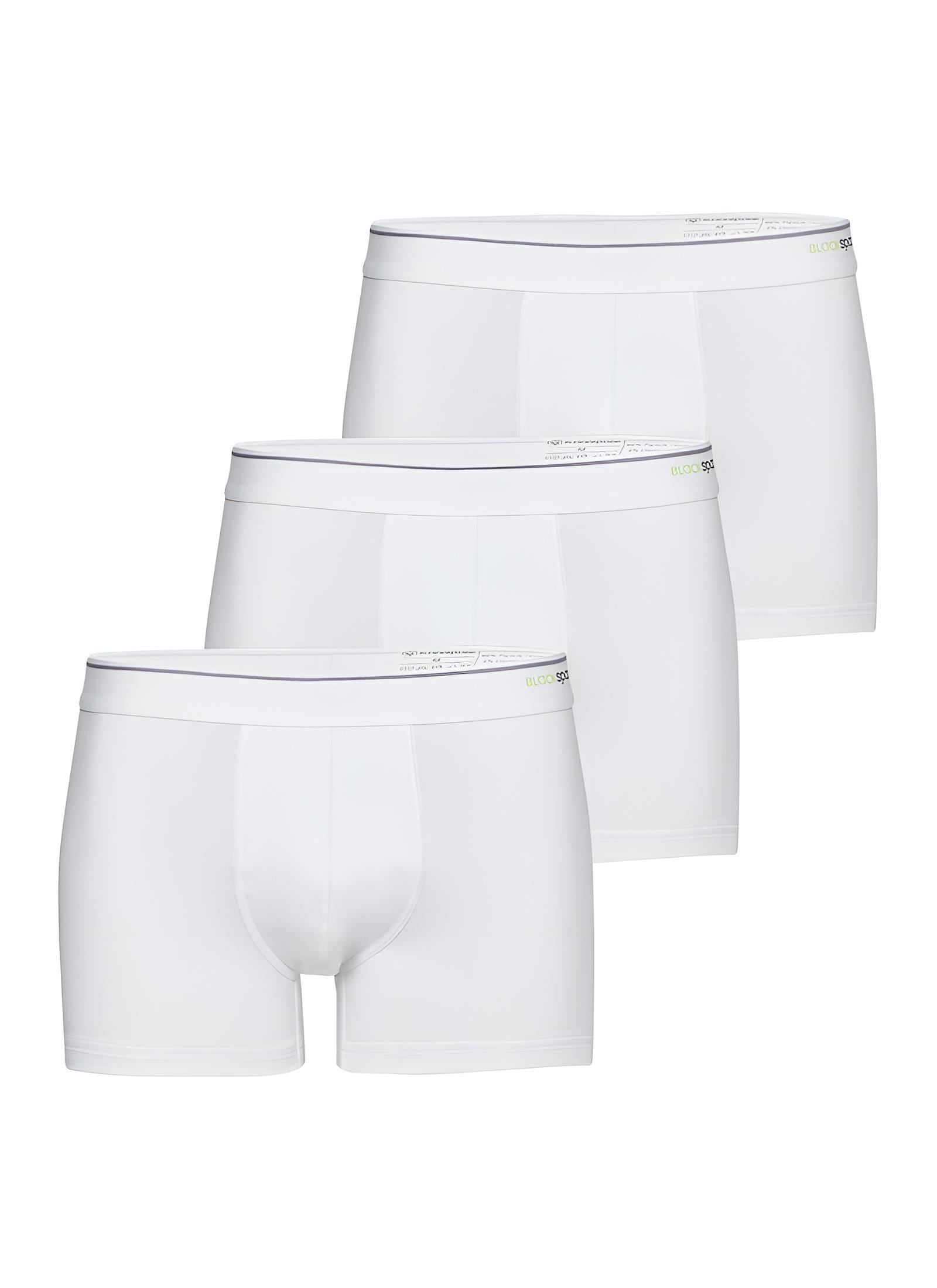 Blackspade Erkek Beyaz Boxer Pamuklu 3'lü Paket 9670