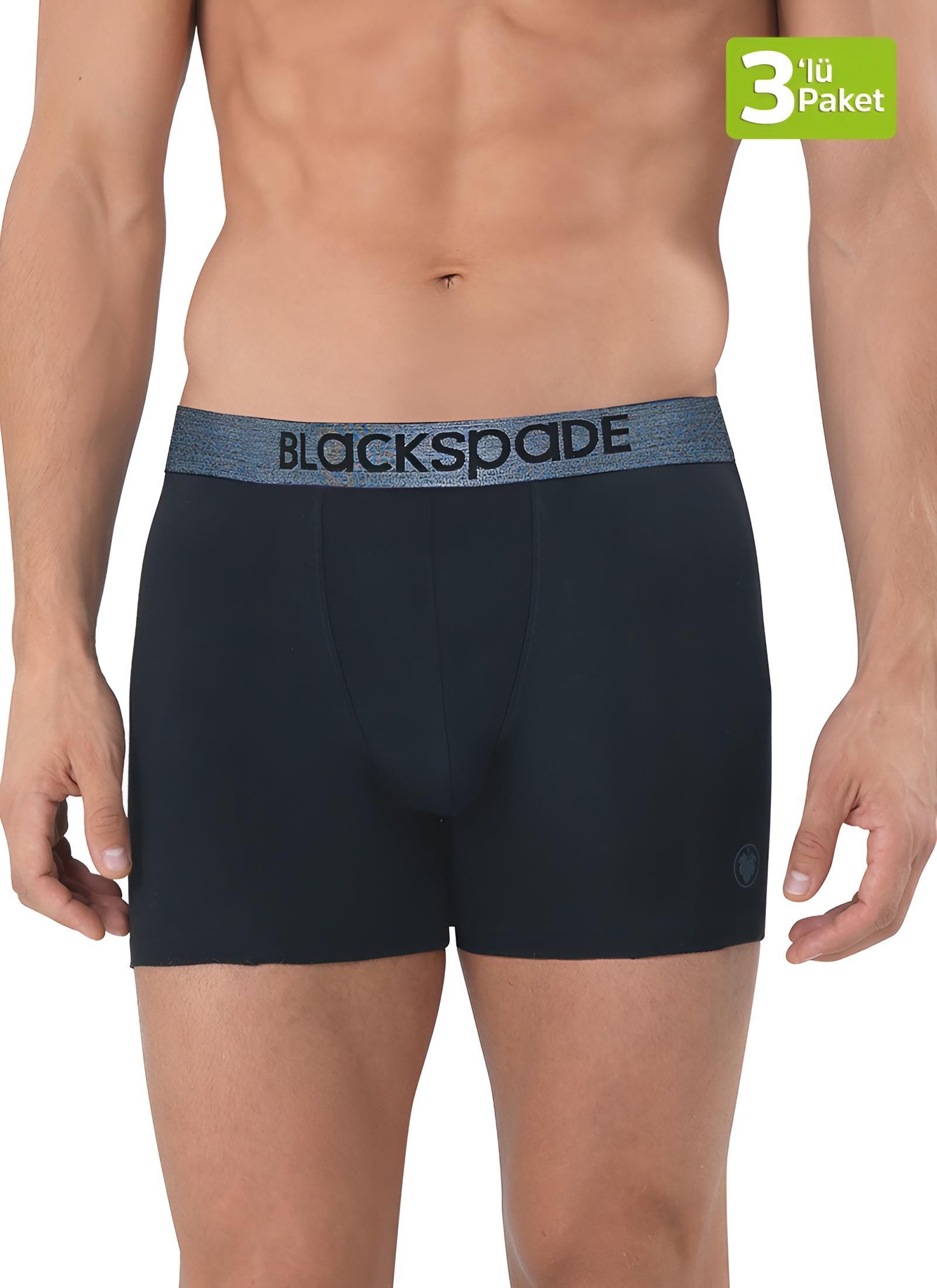 Blackspade Erkek Gri Boxer 3'lü Paket Modern Basics 9473