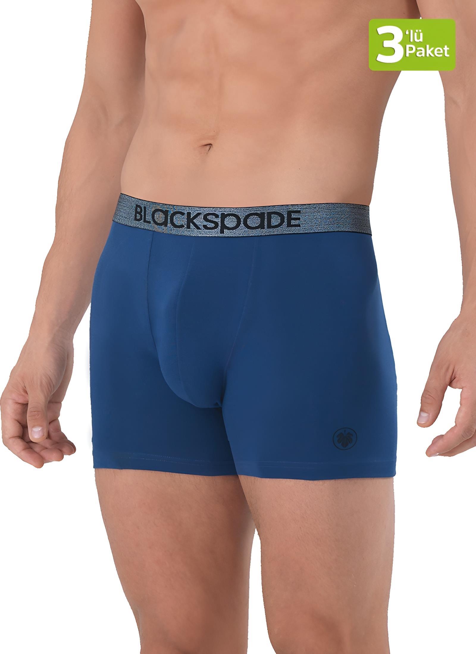 Blackspade Erkek Gri Boxer 3'lü Paket Modern Basics 9473
