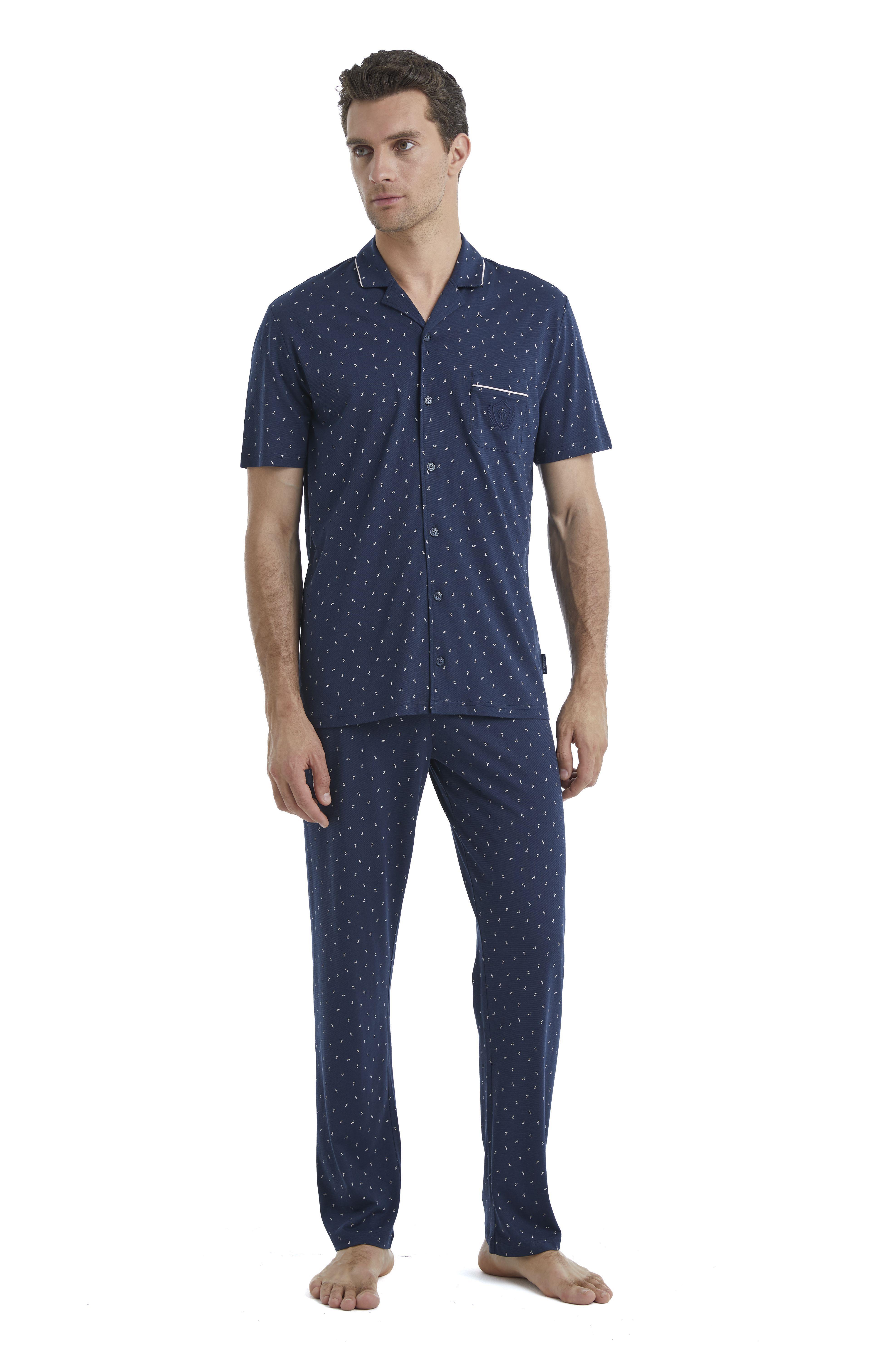 Blackspade Erkek Lacivert Pijama Takımı 40461 