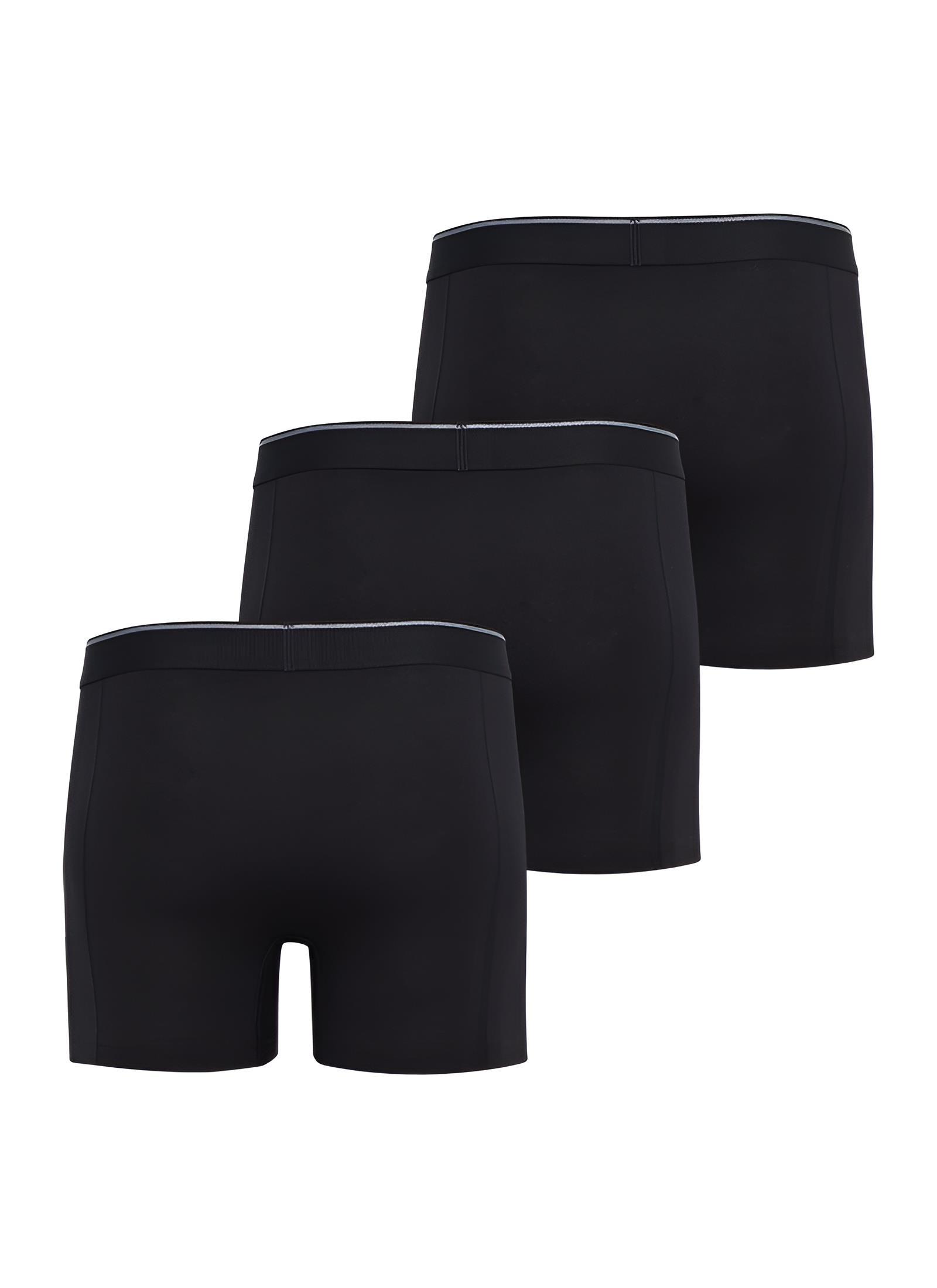 Blackspade Erkek Siyah Boxer Pamuklu 3'lü Paket 9673