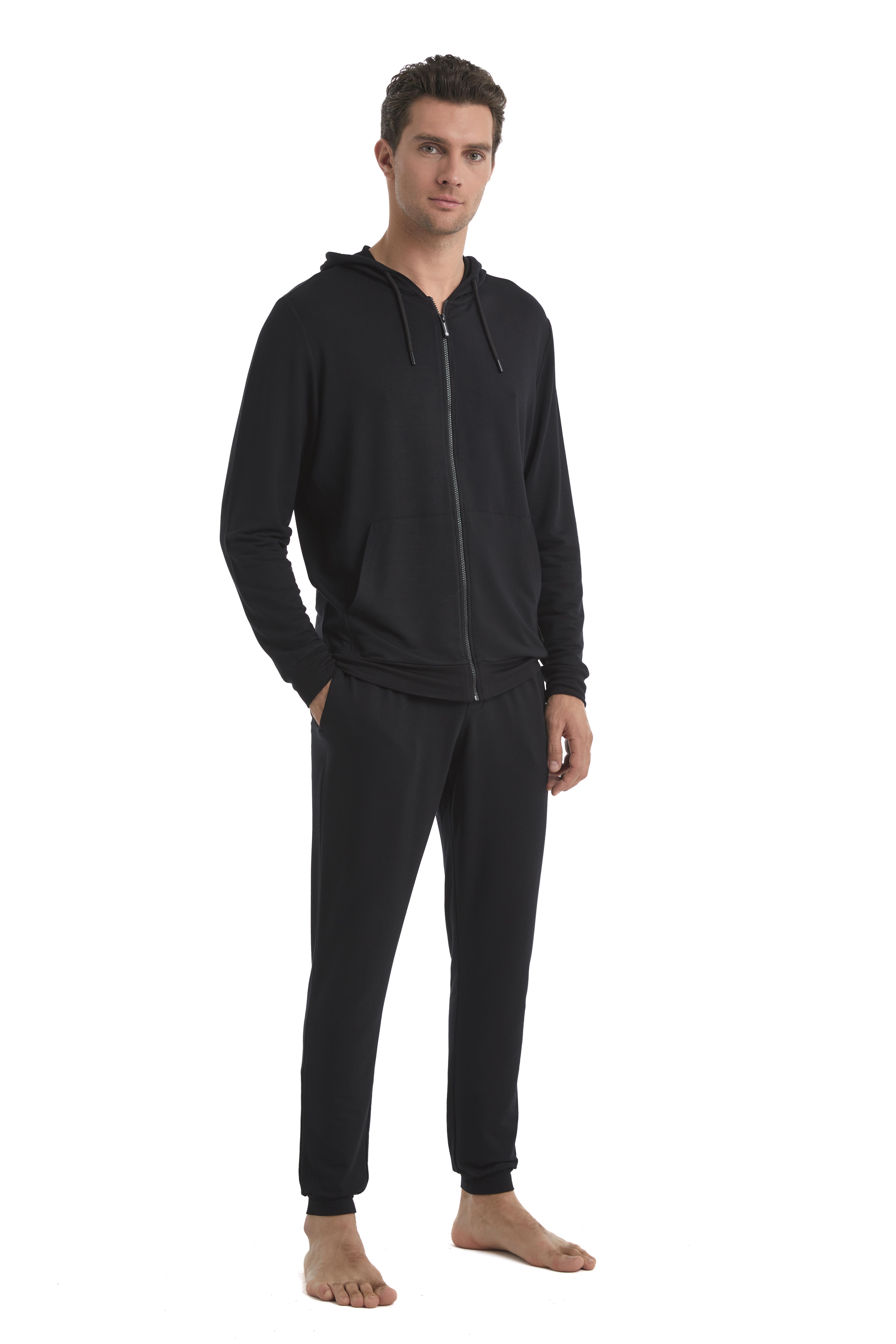 Blackspade Erkek Siyah Fermuarlı Kapüşonlu Sweatshirt 40533 