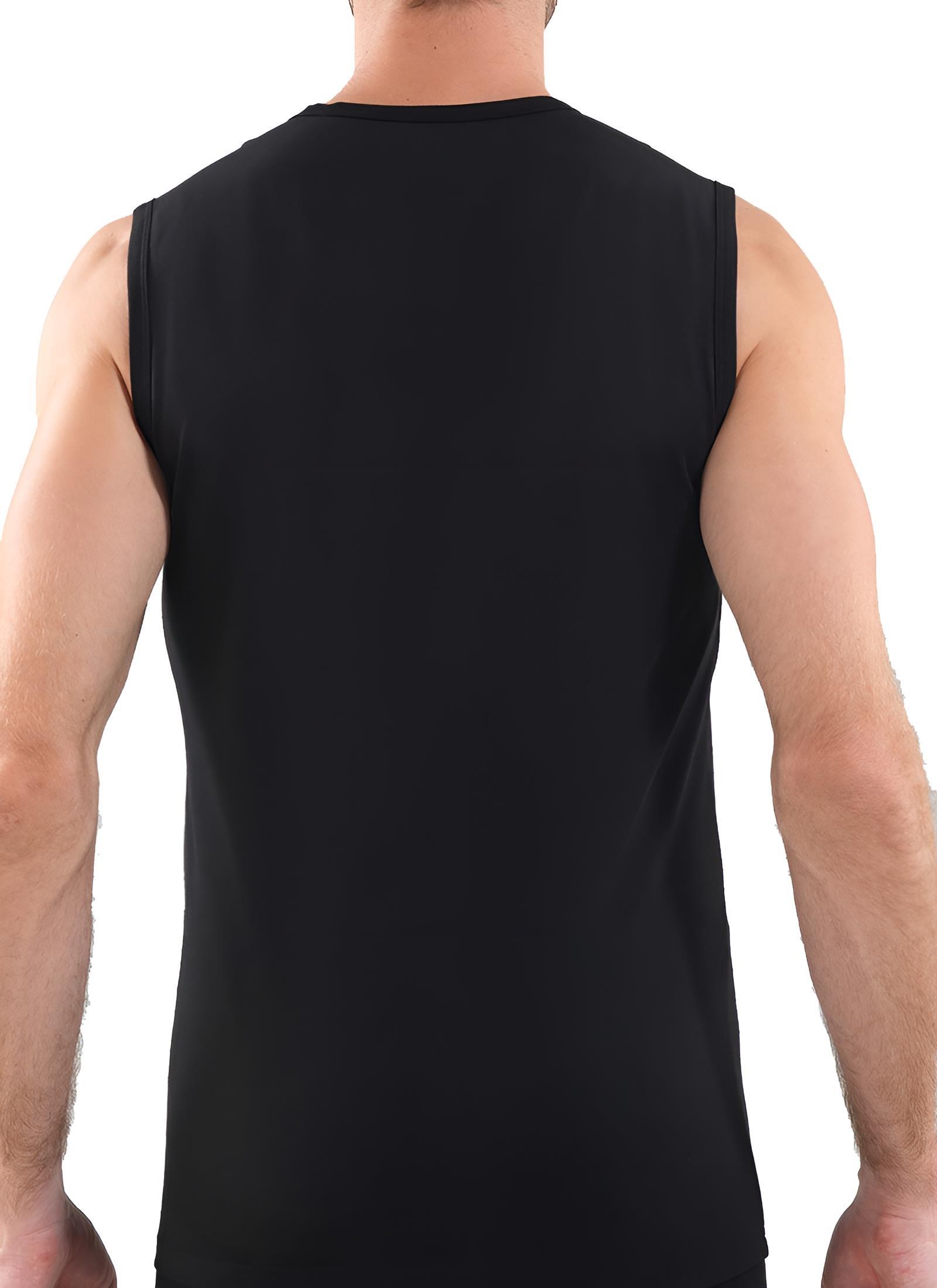 Blackspade Erkek Siyah Pamuklu Atlet 9234