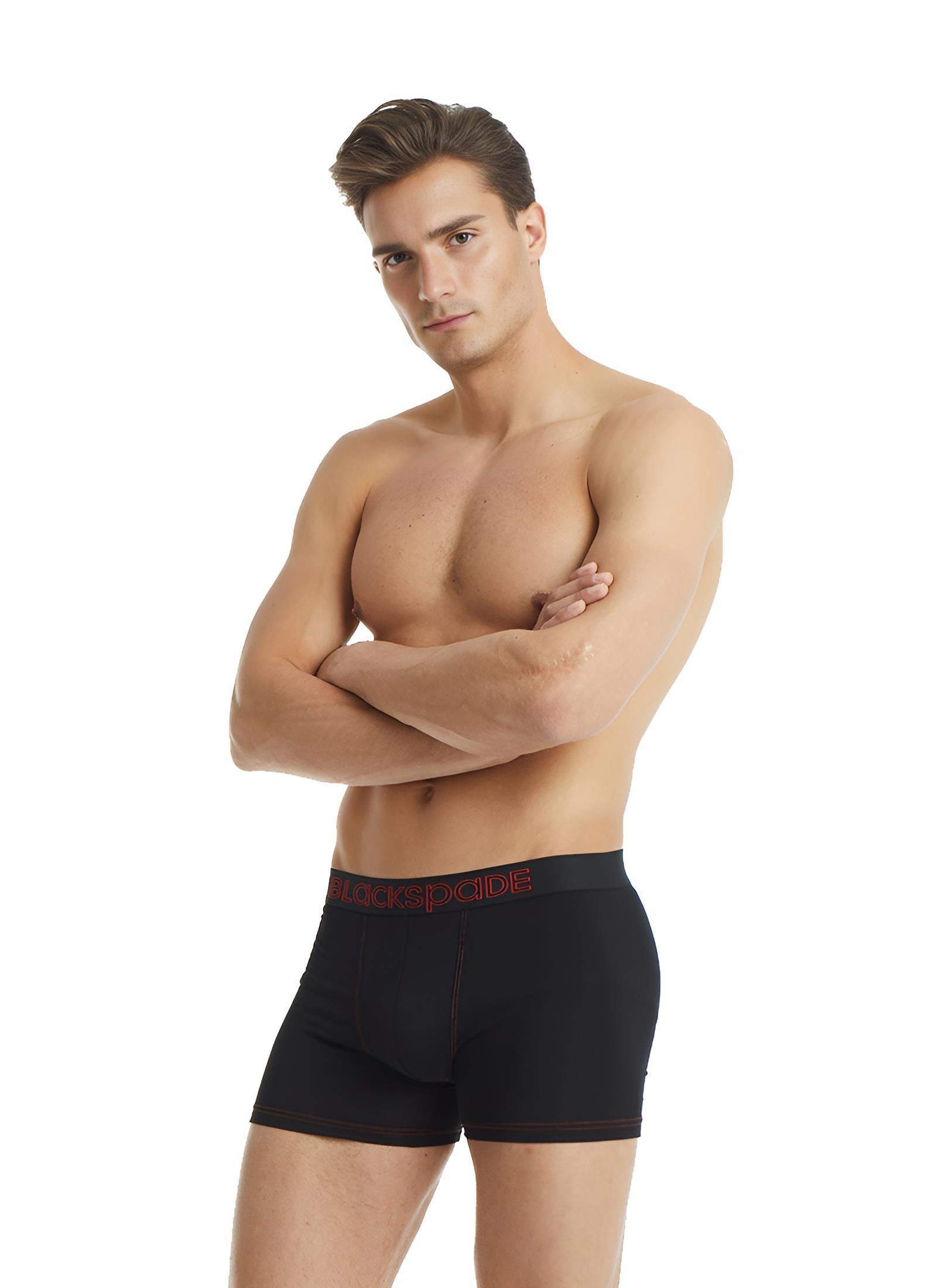 Blackspade Erkek Siyah Spor Boxer 9759