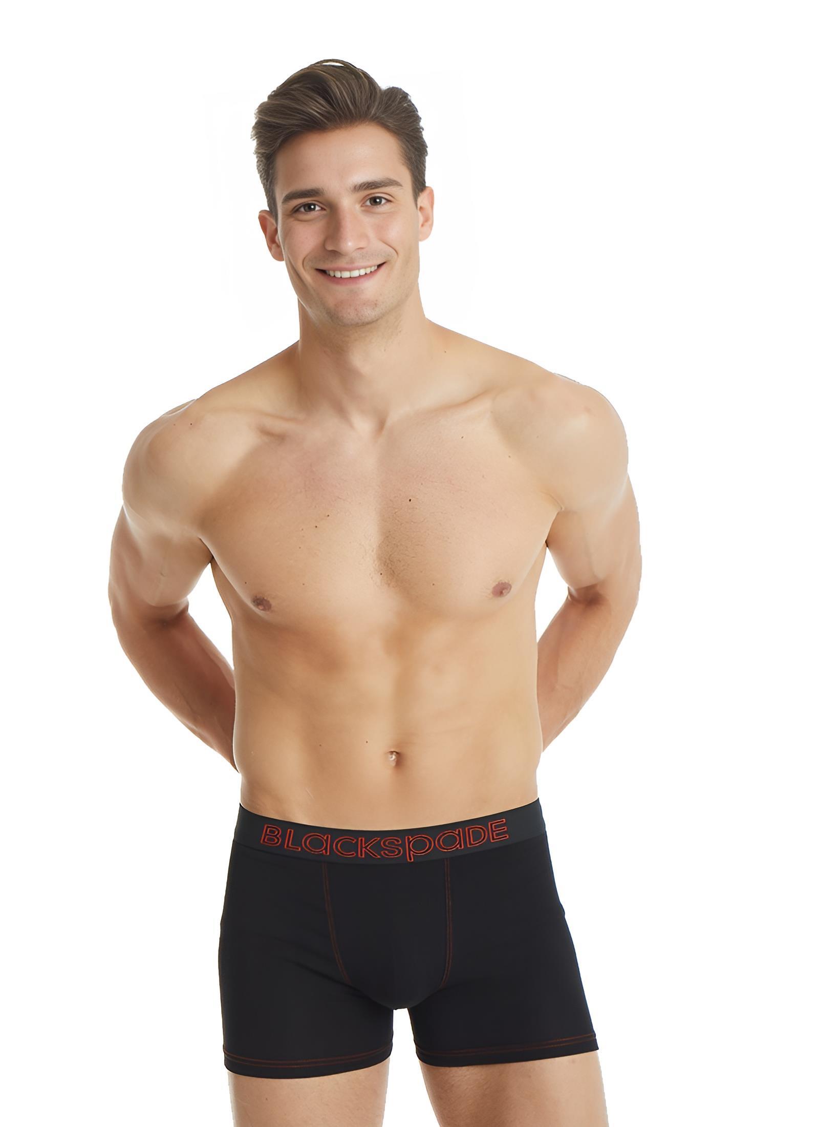 Blackspade Erkek Siyah Spor Boxer 9759