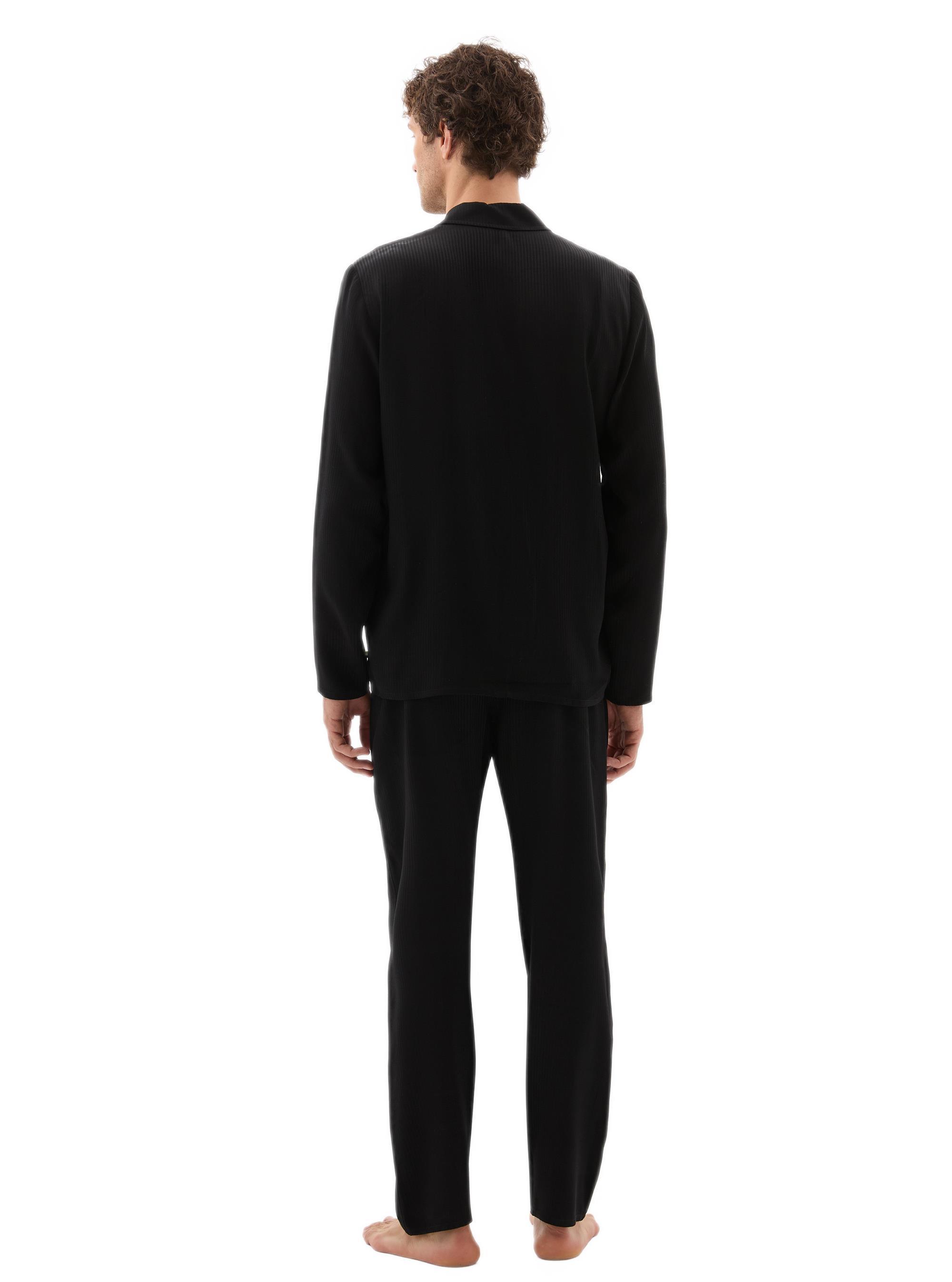 Blackspade Erkek Siyah Uzun Kol Pijama Takımı 40796
