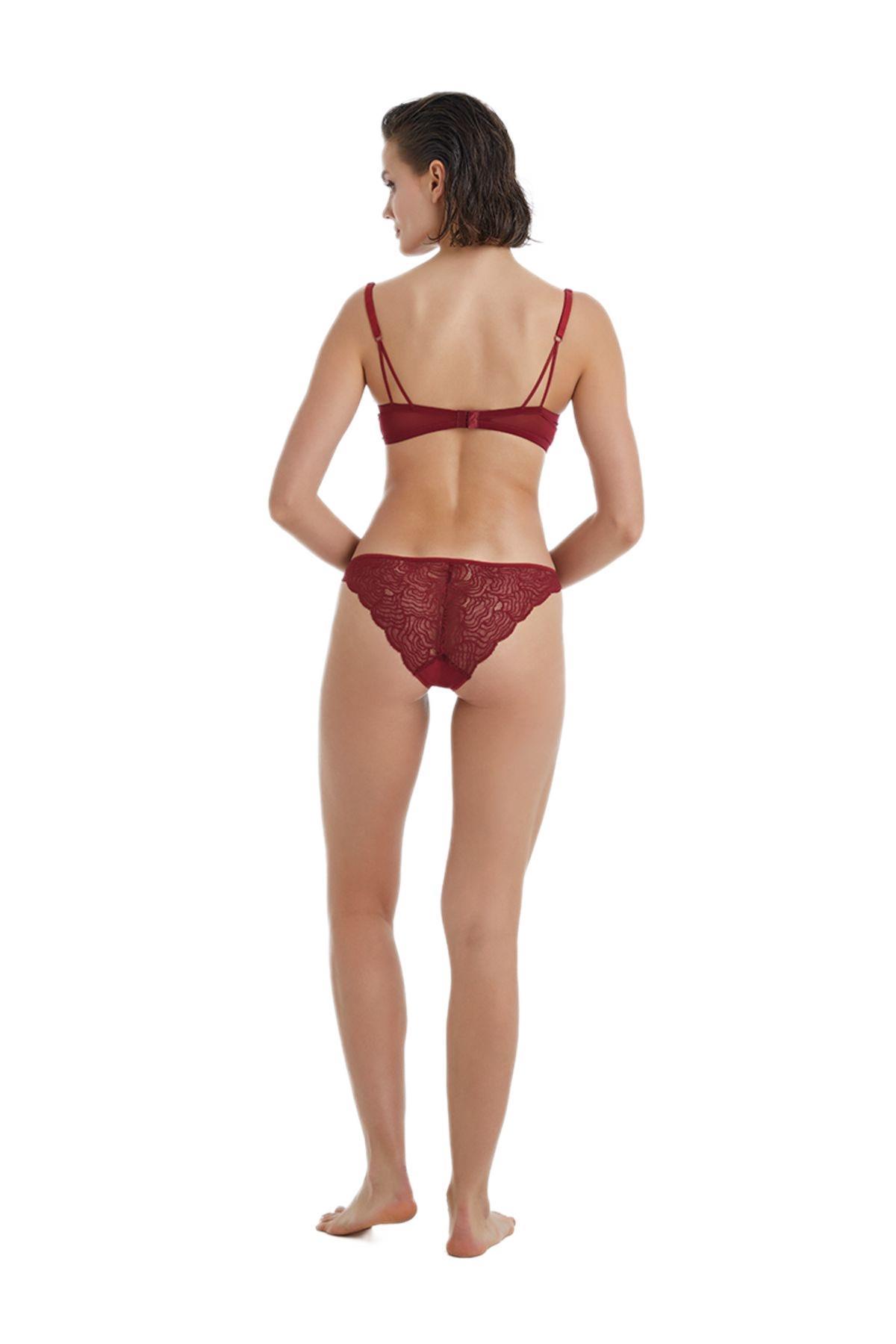Blackspade Kadın Bordo Push Up Sütyen 60370 