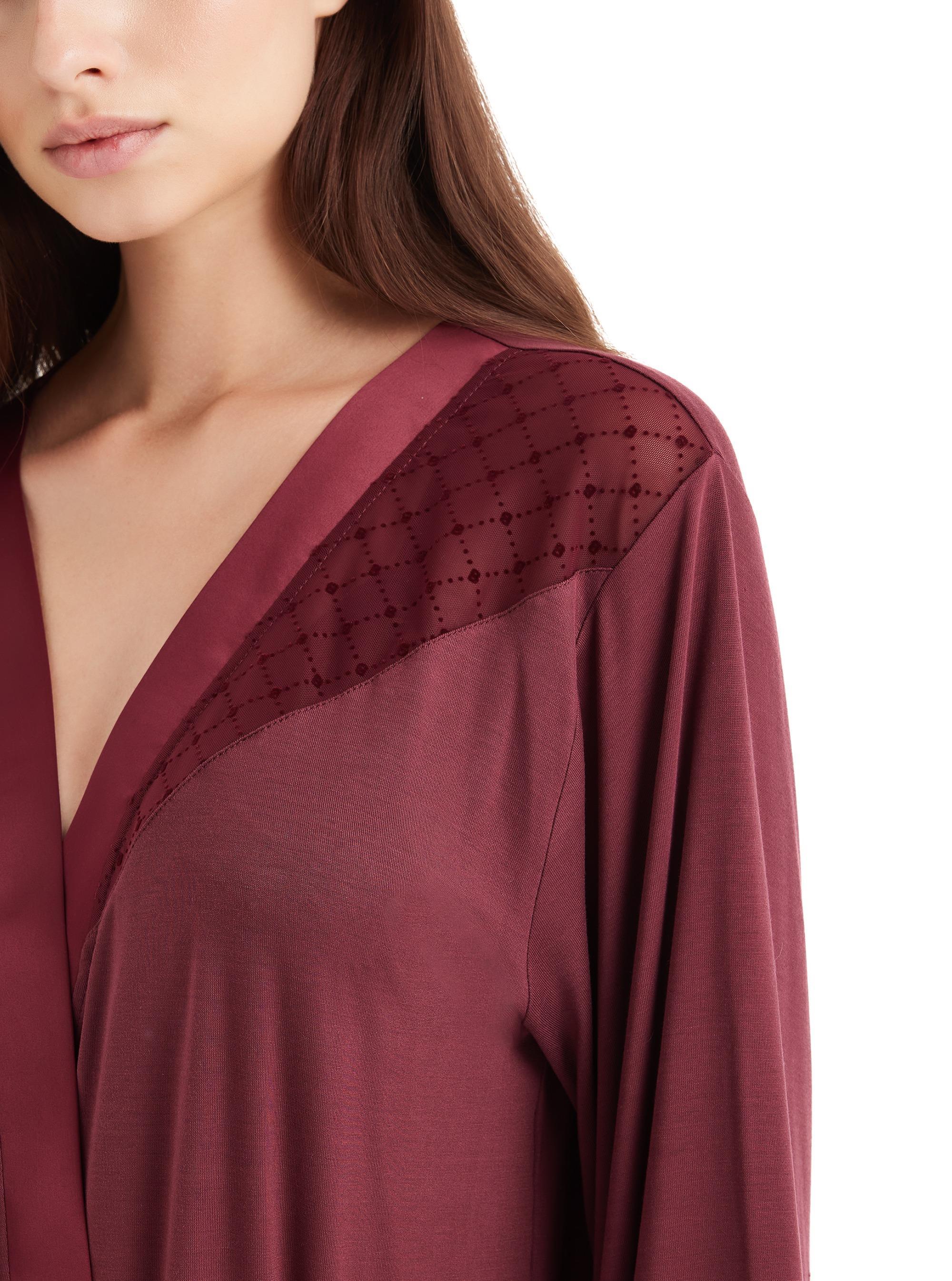 Blackspade Kadın Bordo Sabahlık 51603 