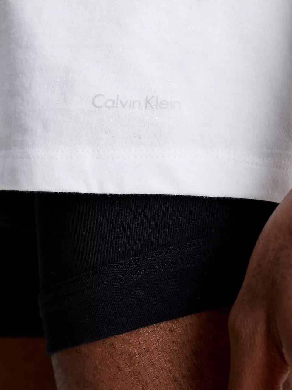 Calvin Klein Erkek 3'lü Bisiklet Yaka Beyaz T-Shirt
