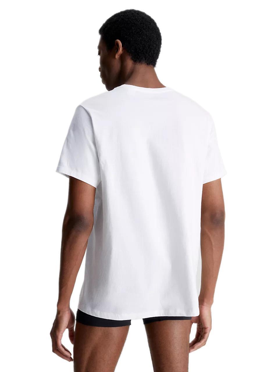 Calvin Klein Erkek 3'lü Bisiklet Yaka Beyaz T-Shirt