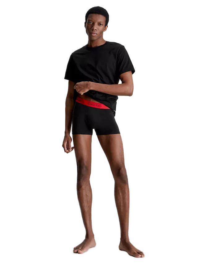 Calvin Klein Erkek 3'lü Bisiklet Yaka Siyah T-Shirt