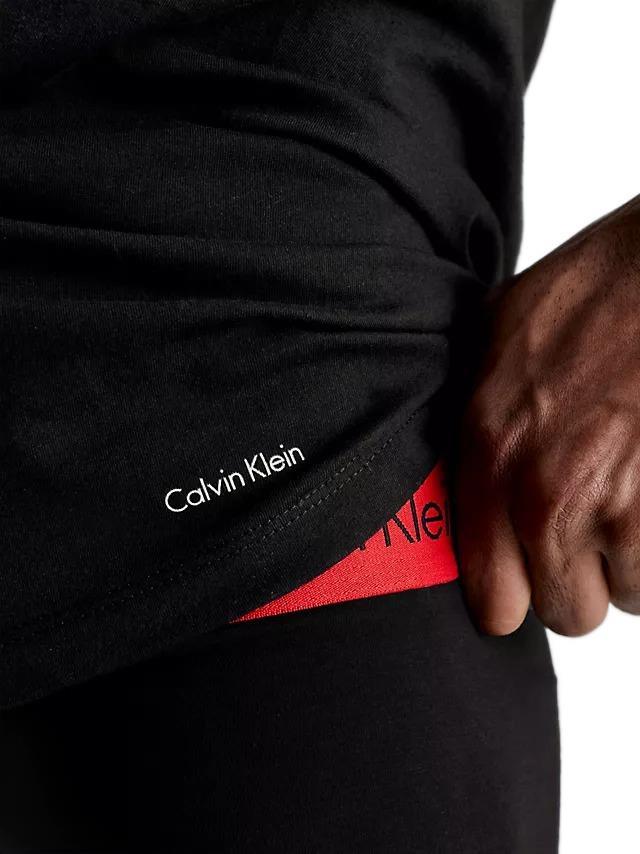 Calvin Klein Erkek 3'lü Bisiklet Yaka Siyah T-Shirt