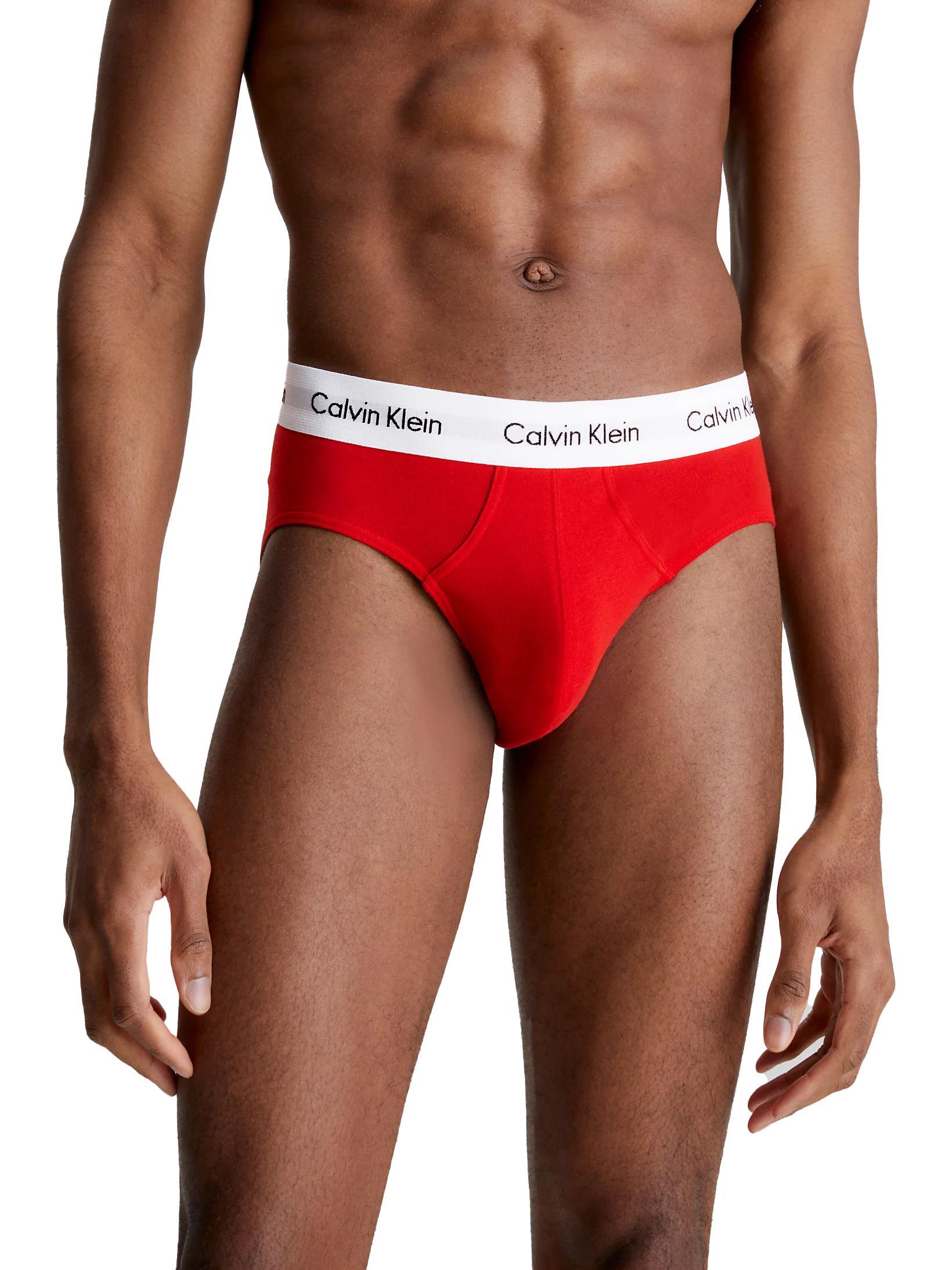 Calvin Klein Erkek 3’Lü Kırmızı Lacivert Beyaz Slip