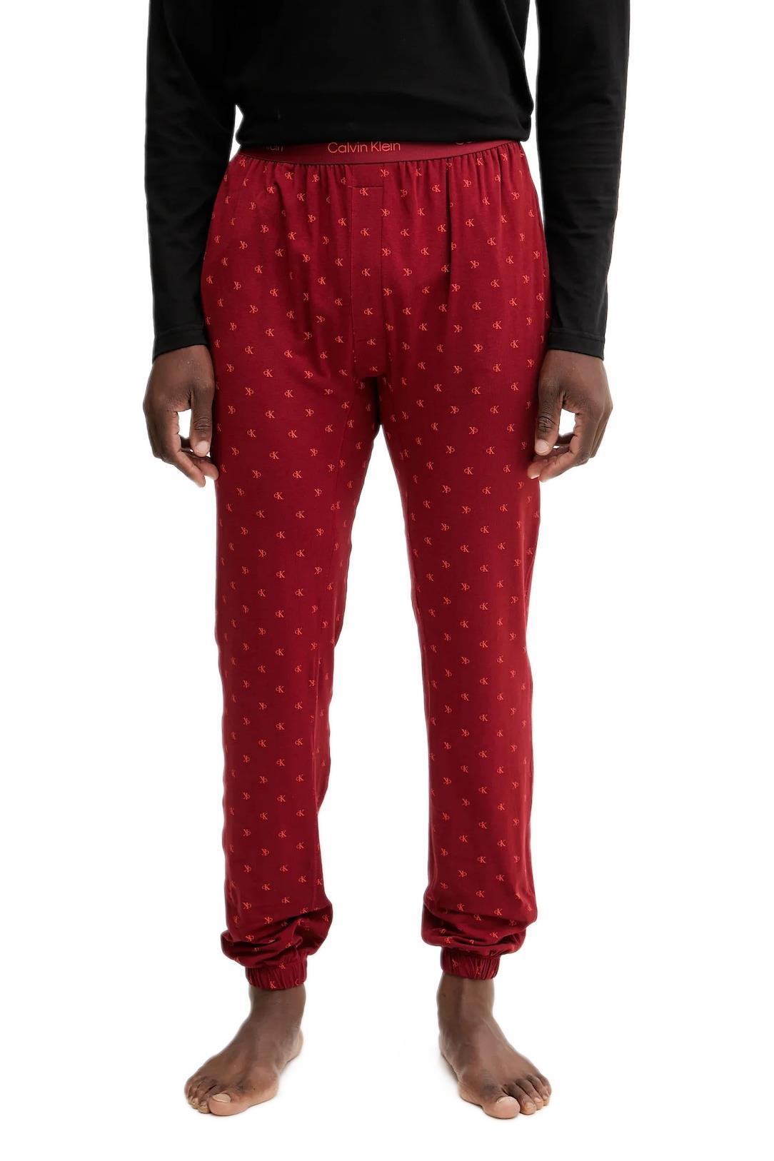 Calvin Klein Erkek L/S Tişört & Jogger Pantolon Pijama Takımı LV00NM2957