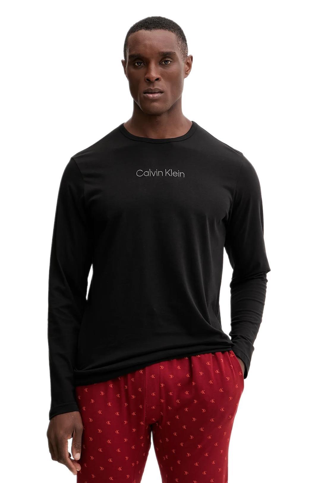 Calvin Klein Erkek L/S Tişört & Jogger Pantolon Pijama Takımı LV00NM2957