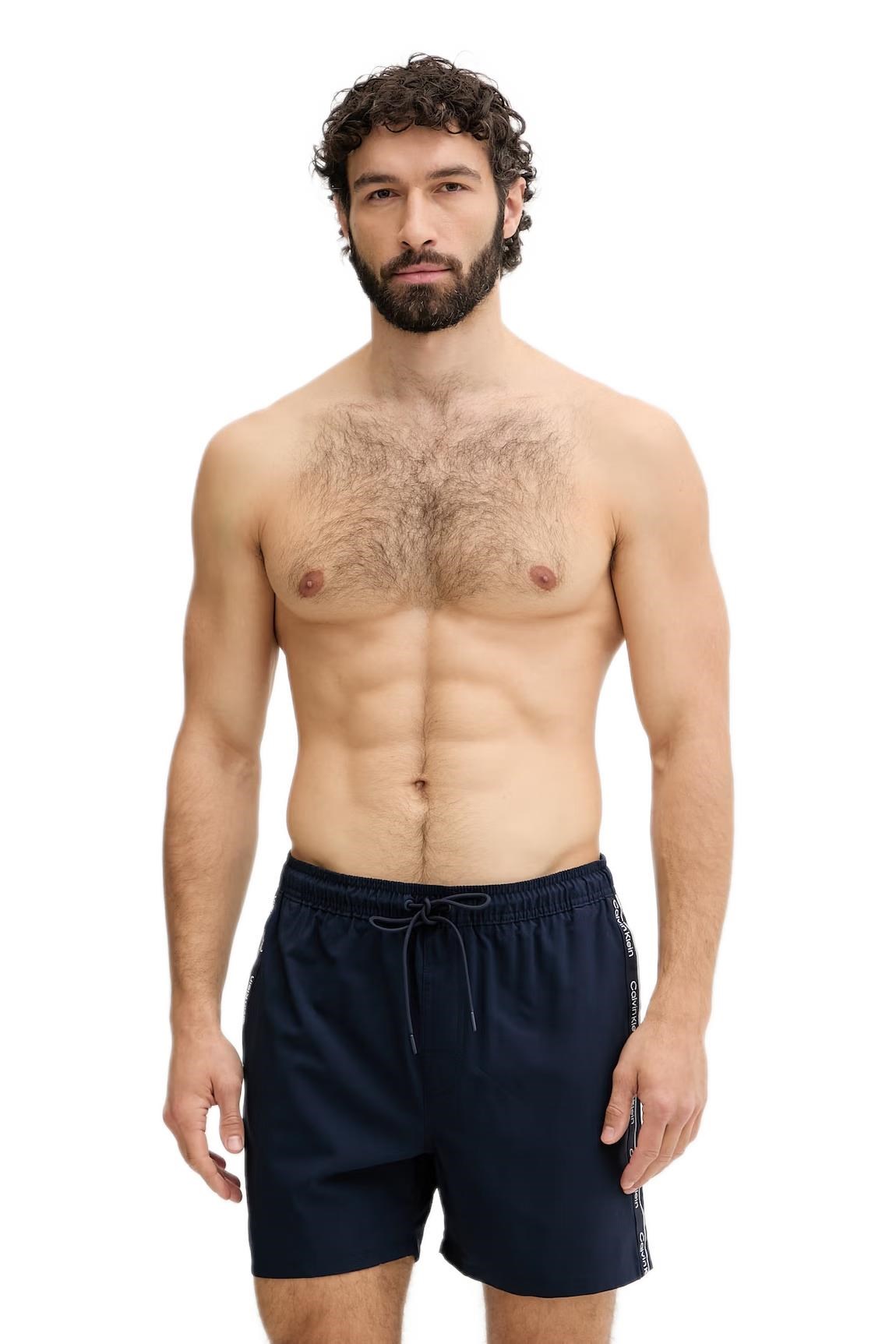 Calvin Klein Erkek Mavi Deniz Şortu LV00N61002