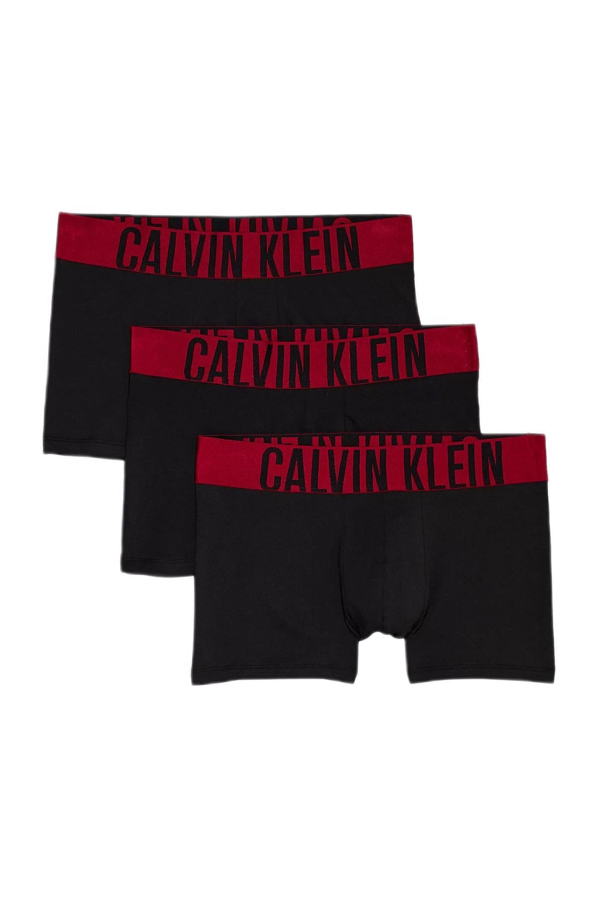 Calvin Klein Erkek Siyah 3'lü Boxer Trunk 000NB3608A