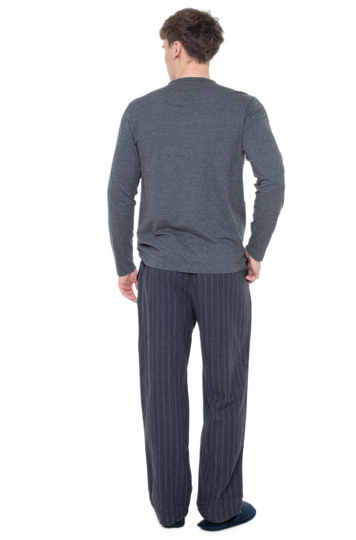 Calvin Klein Erkek Uzun Kollu Tişört ve Pantolon Pijama Takımı LV00NM2955