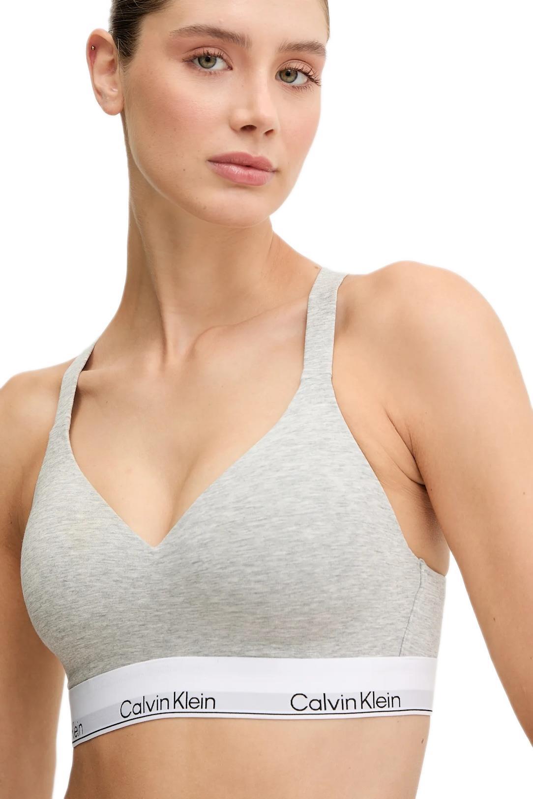 Calvin Klein Kadın Gri Destekli Lift Bralette Sütyen LV00QF8500