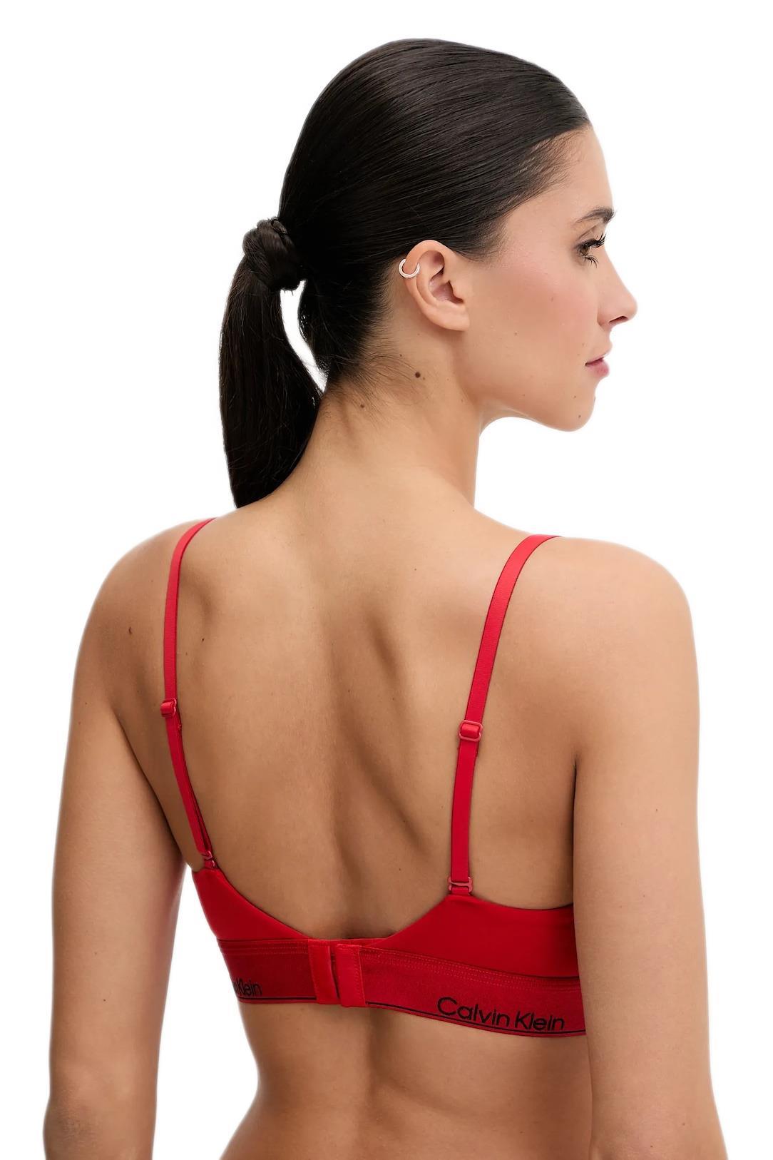 Calvin Klein Kadın Kırmızı Lightly Lined Üçgen Bralette LV00QF8548