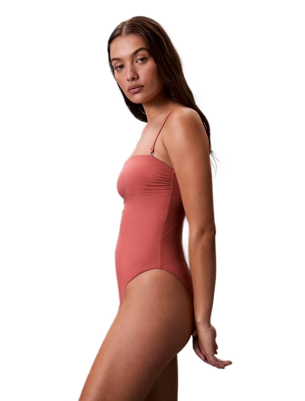 Calvin Klein Kadın Kırmızı Straplez Mayo LV00Q62709
