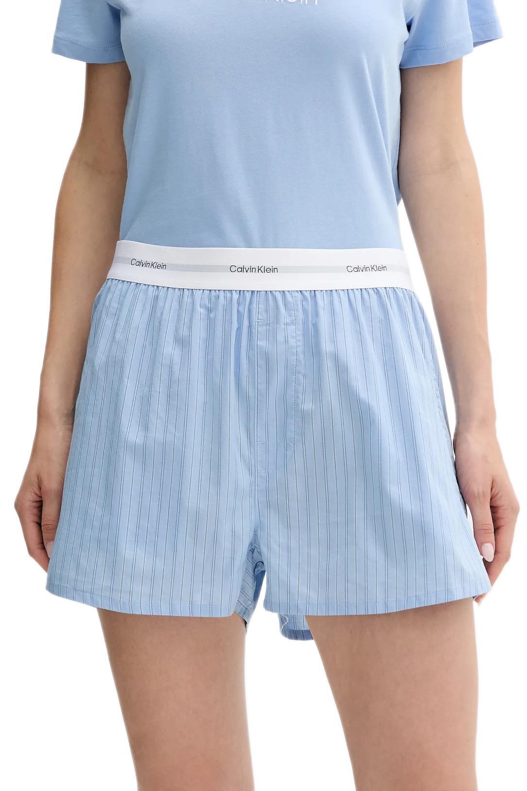 Calvin Klein Kadın Kısa Kollu Tişört ve Şort Pijama Takımı LV00QS7576
