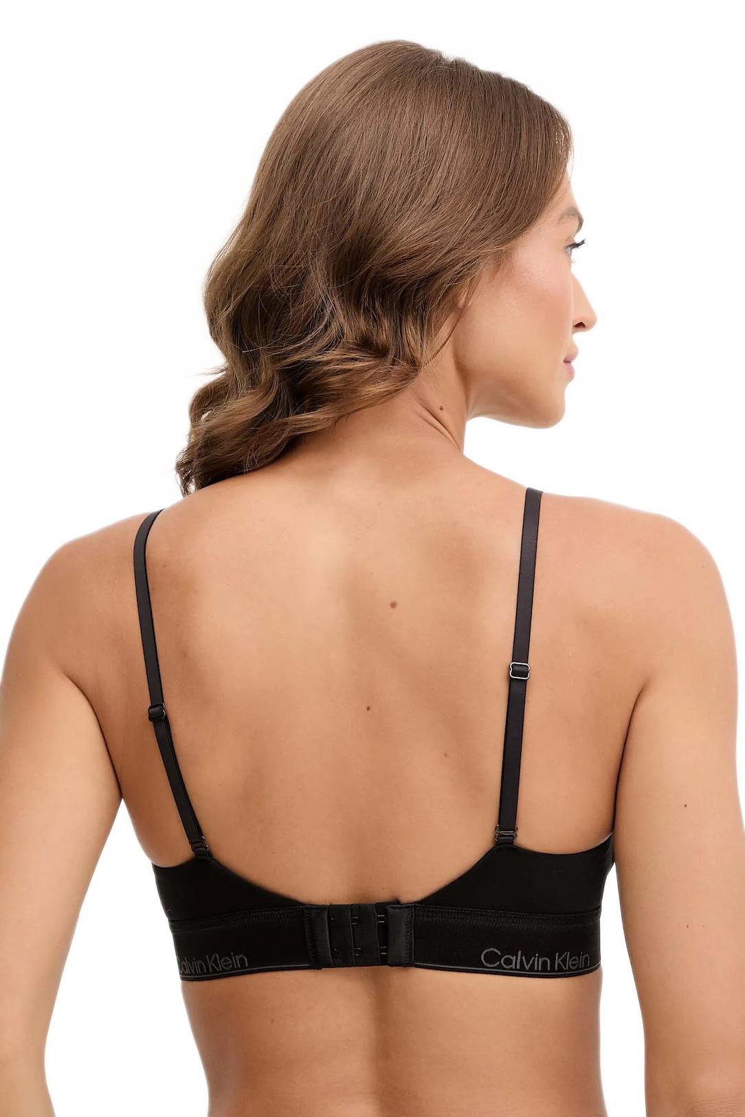 Calvin Klein Kadın Siyah Lightly Lined Üçgen Bralet LV00QF8548