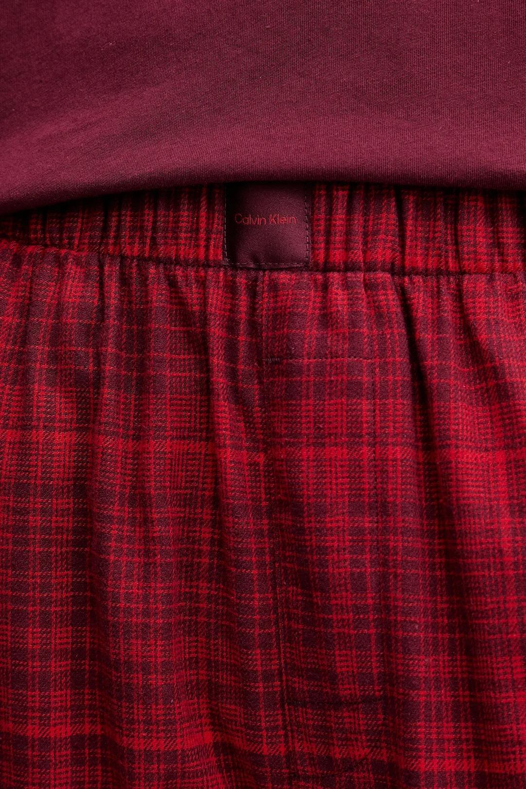 Calvin Klein Kadın Uzun Kollu Flanel Pijama Takımı LV00QS7579