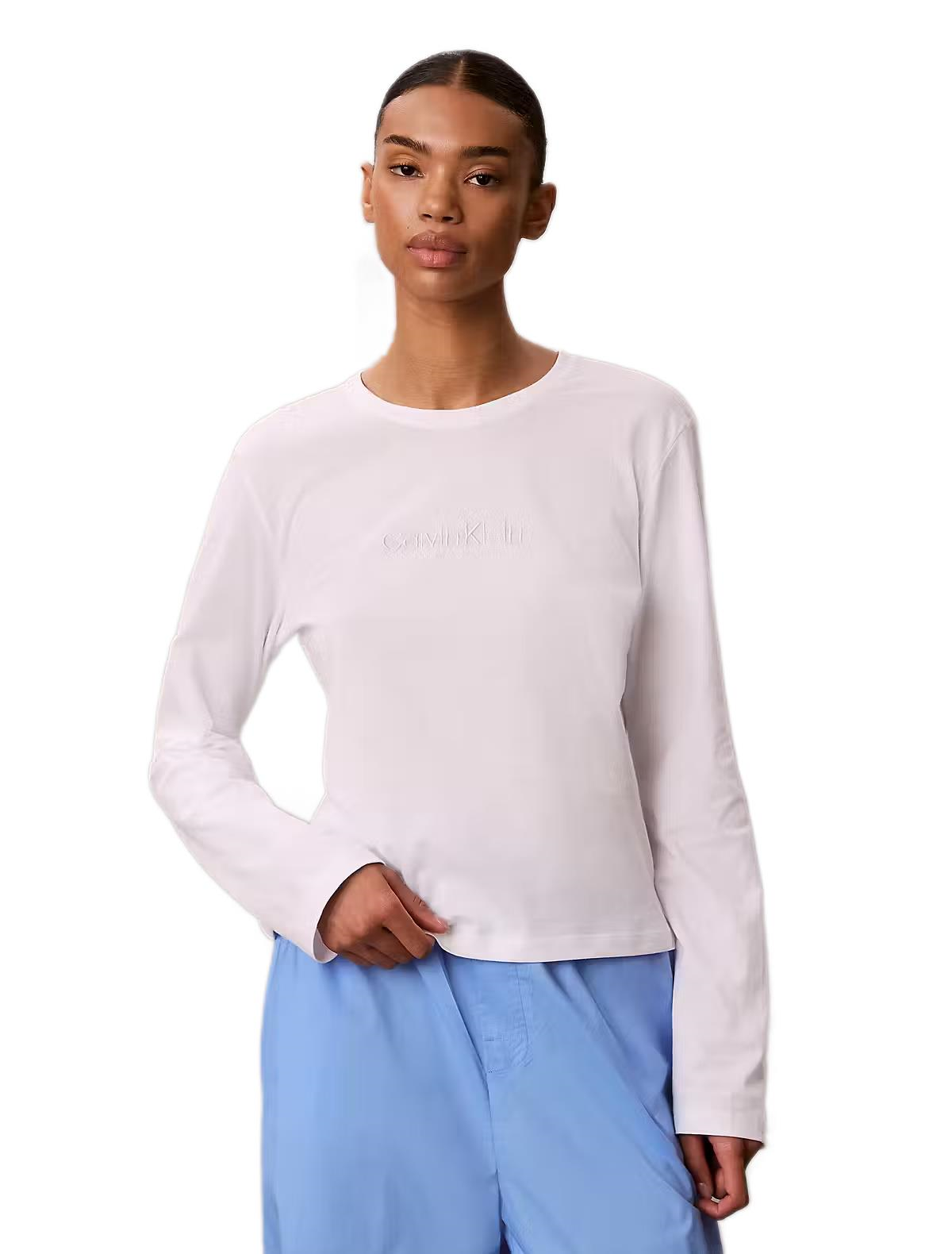 Calvin Klein Kadın Uzun Kollu Pantolonlu Pijama Takımı LV00QS7638