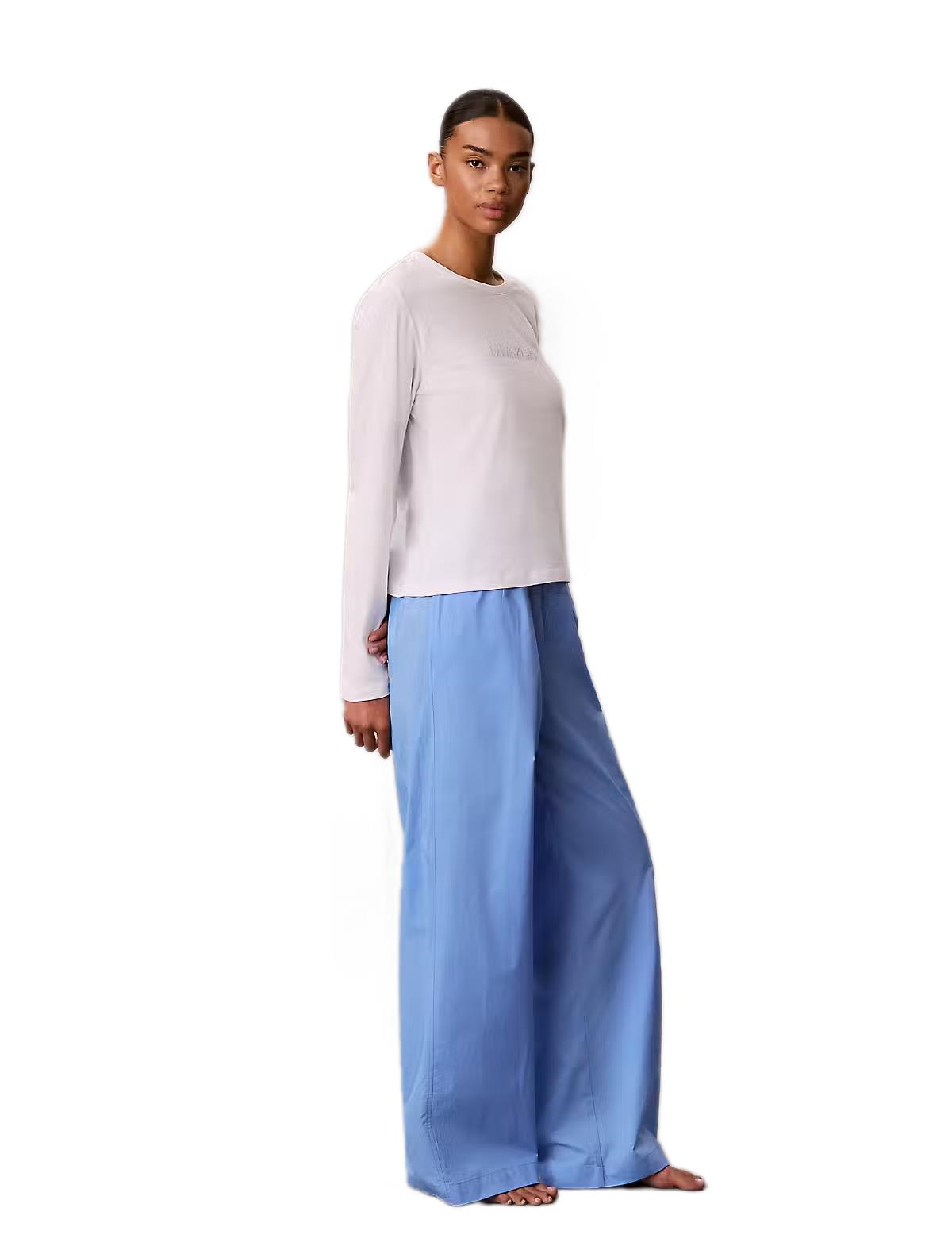 Calvin Klein Kadın Uzun Kollu Pantolonlu Pijama Takımı LV00QS7638