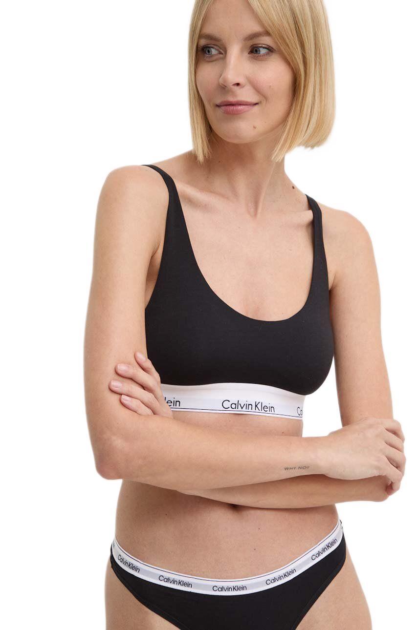 Calvin Klein Siyah Logolu Elastik Bantlı Modern Bralet 000QF7586E