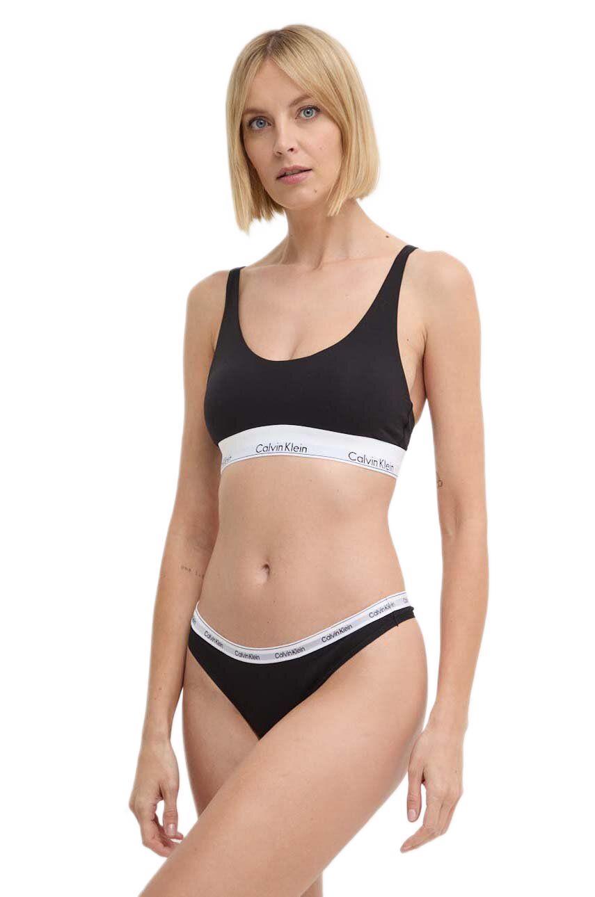 Calvin Klein Siyah Logolu Elastik Bantlı Modern Bralet 000QF7586E