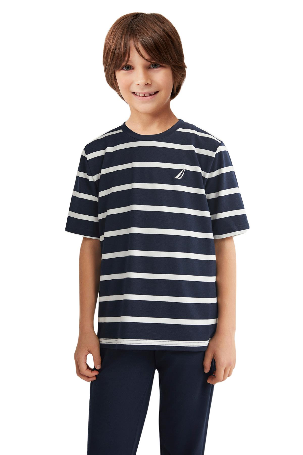 Nautica Erkek Çocuk Lacivert Pijama Takım 726