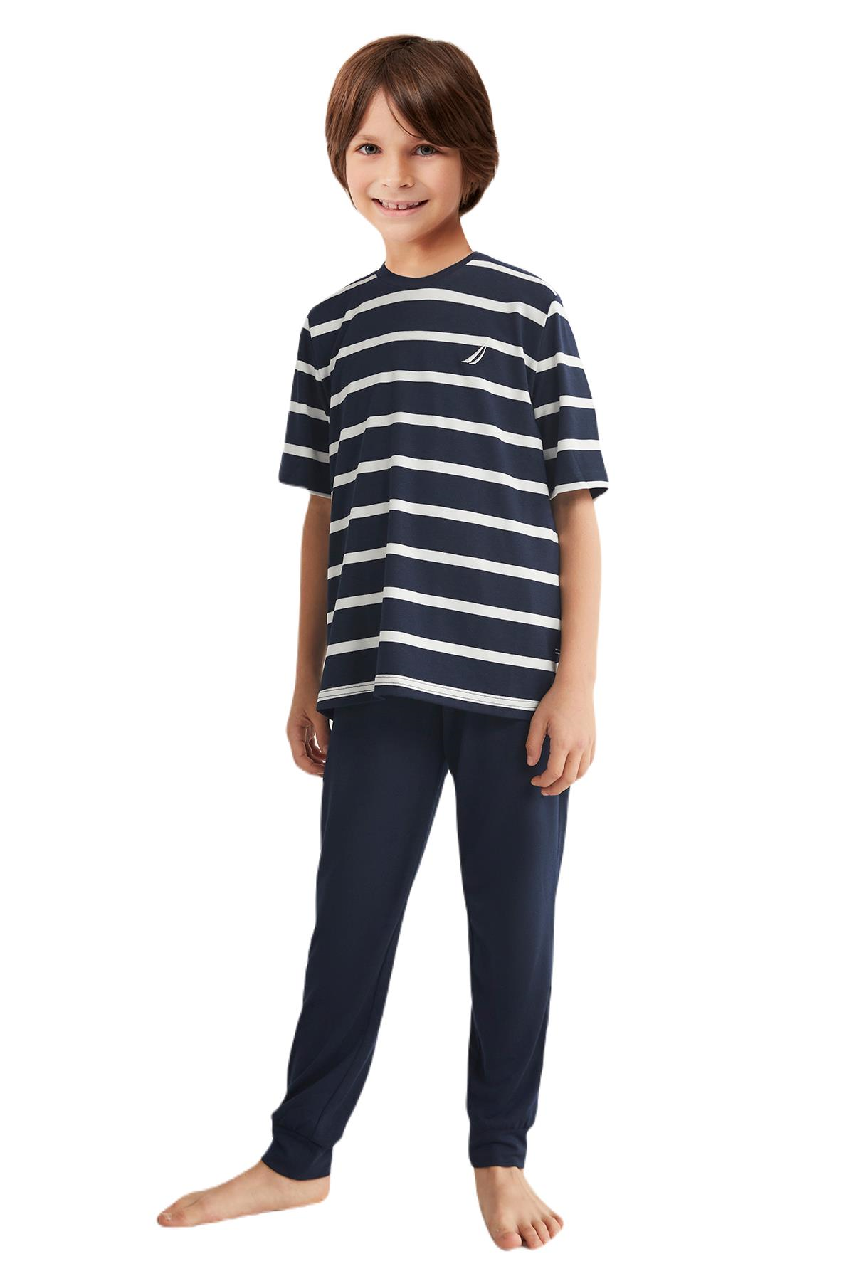 Nautica Erkek Çocuk Lacivert Pijama Takım 726